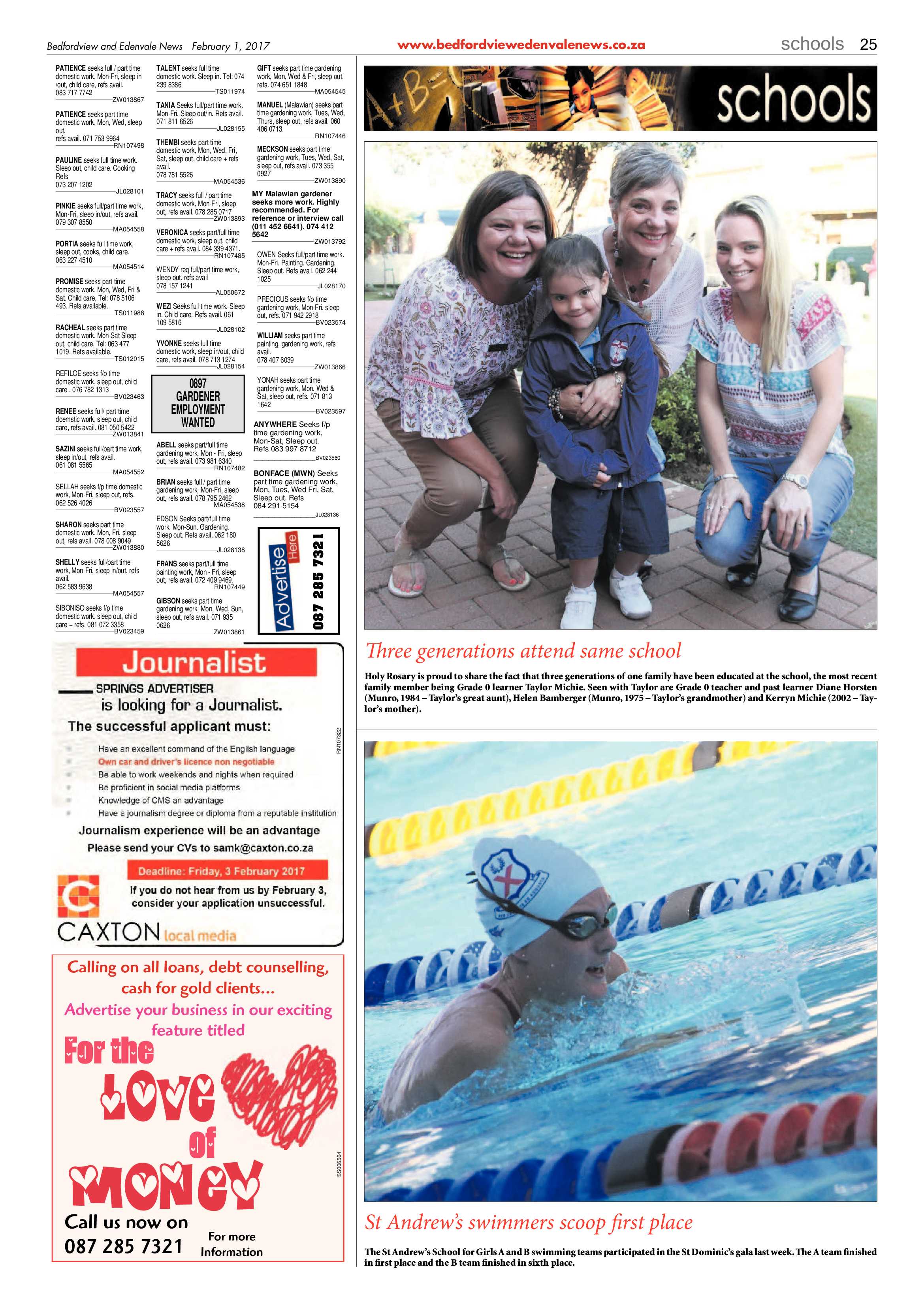 Bedfordview and Edenvale News 01 February 2017 page 25