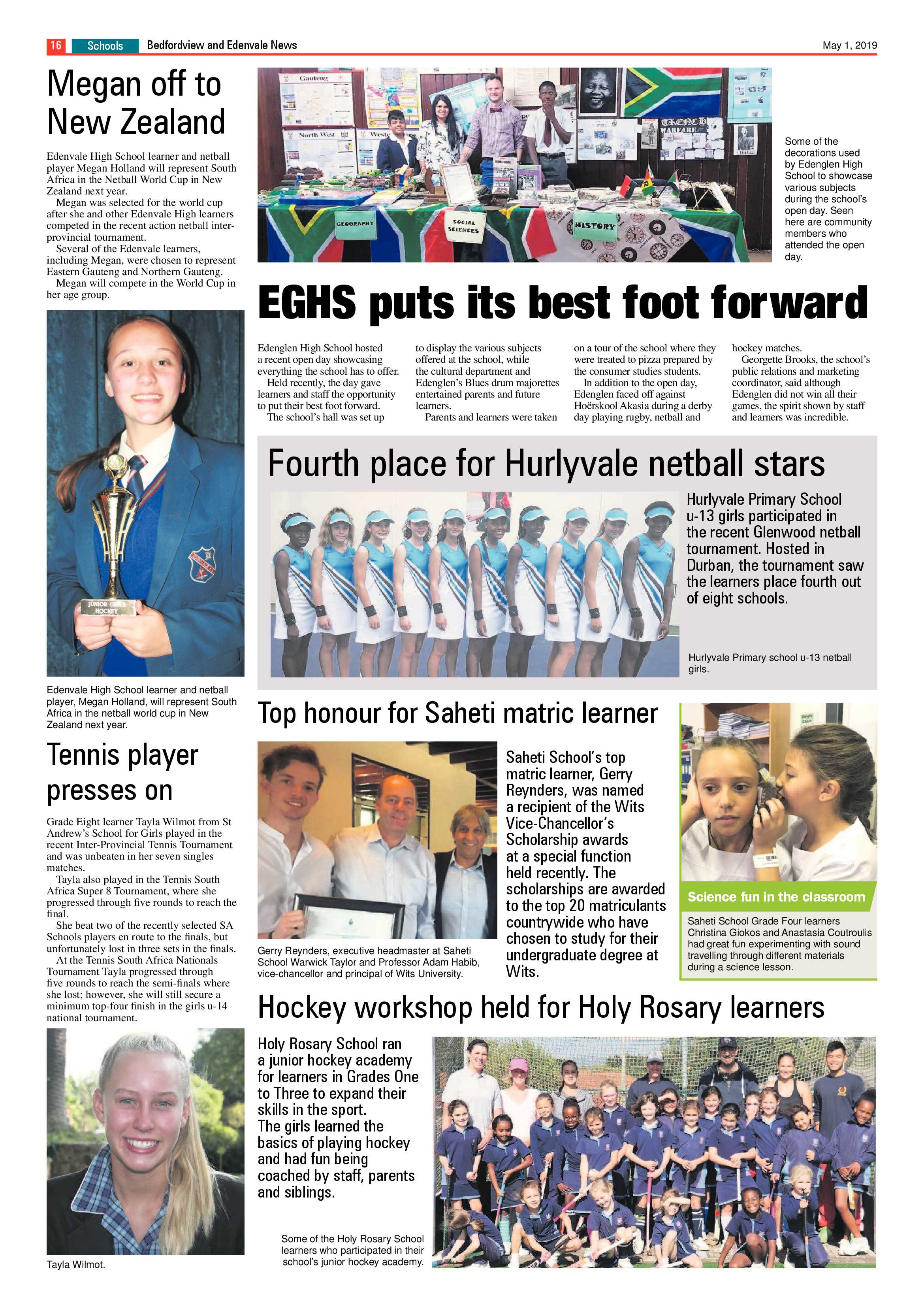 Bedfordview and Edenvale News 01 May 2019 page 16