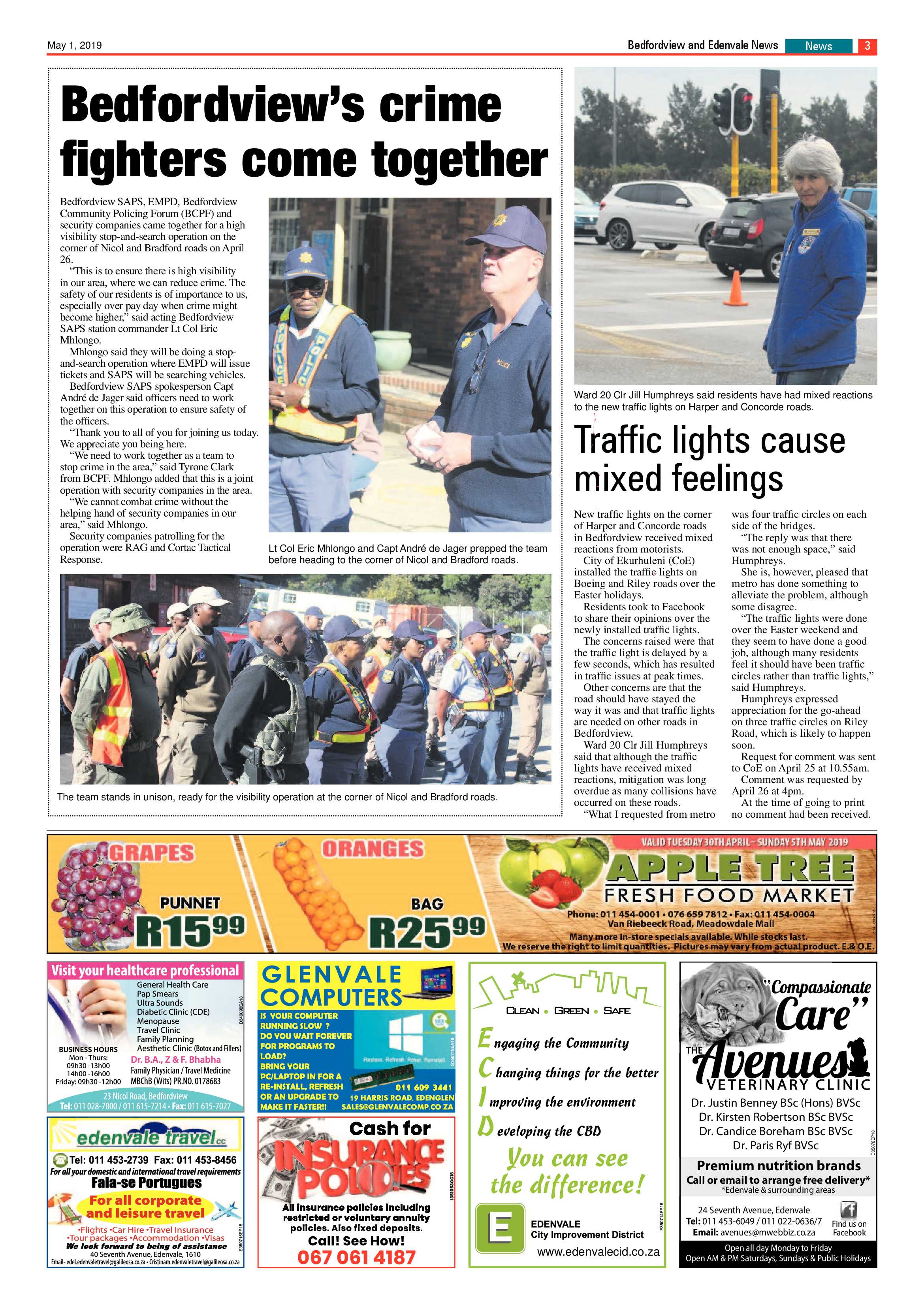 Bedfordview and Edenvale News 01 May 2019 page 3