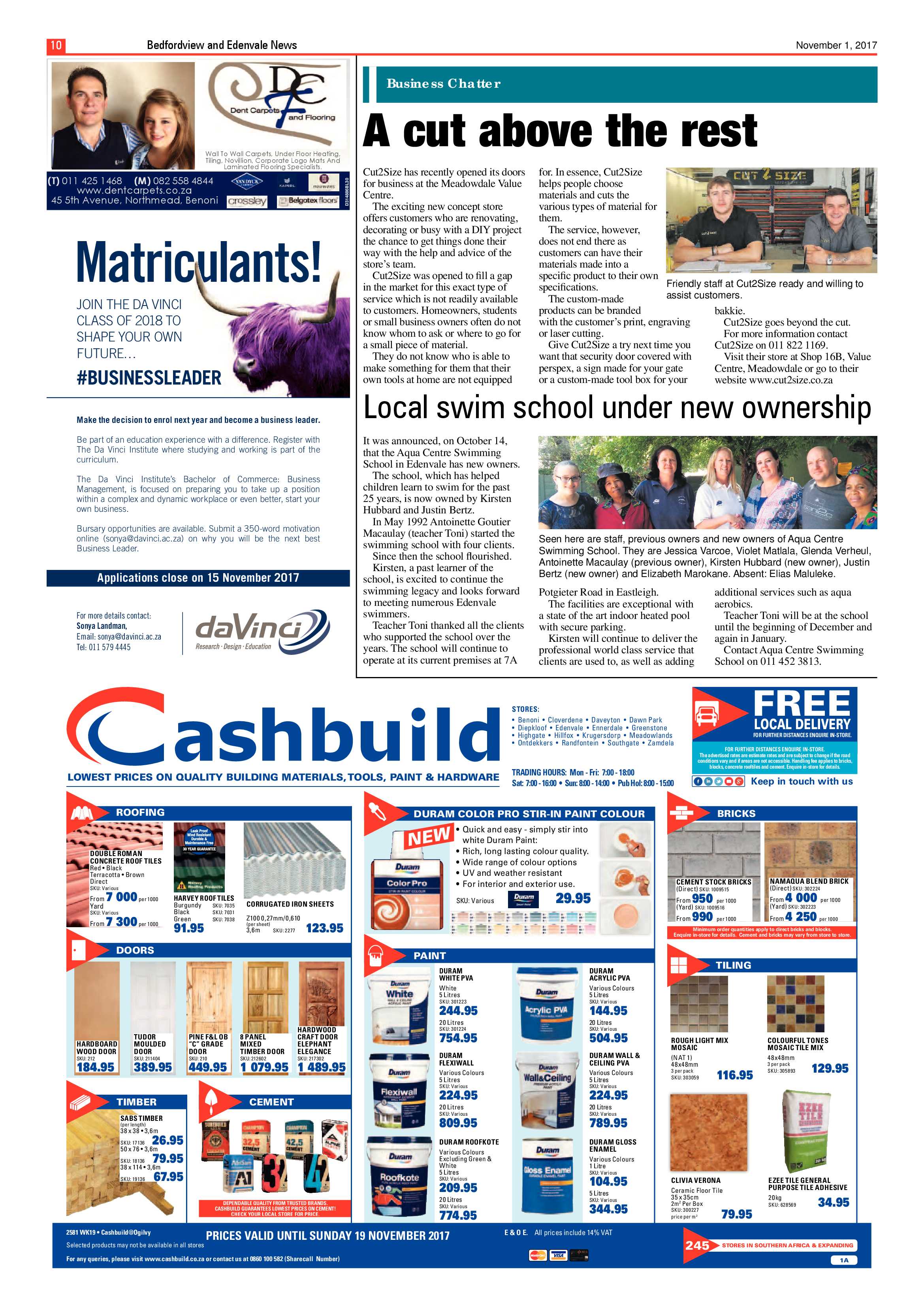Bedfordview and Edenvale News 01 November 2017 page 10
