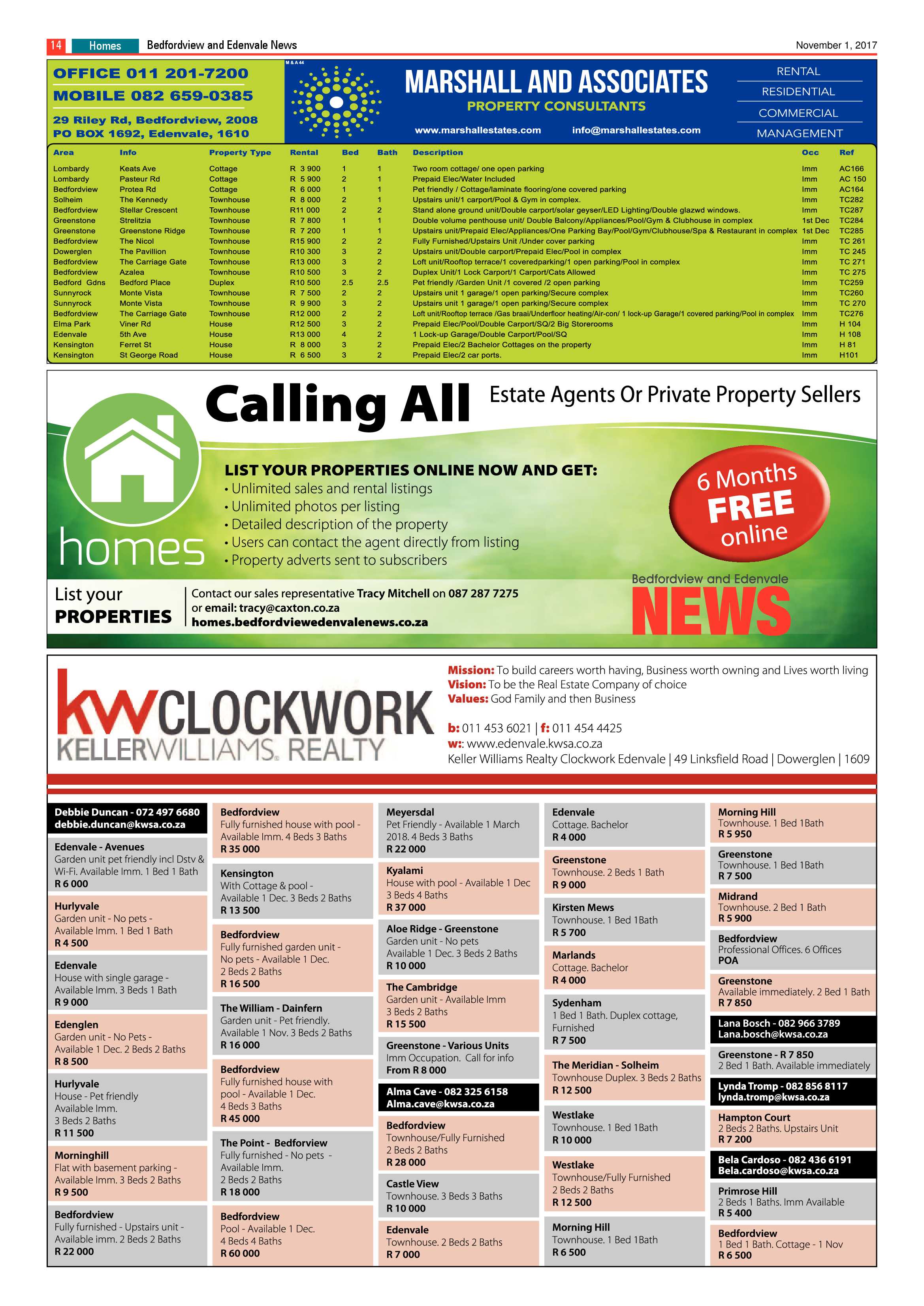 Bedfordview and Edenvale News 01 November 2017 page 14
