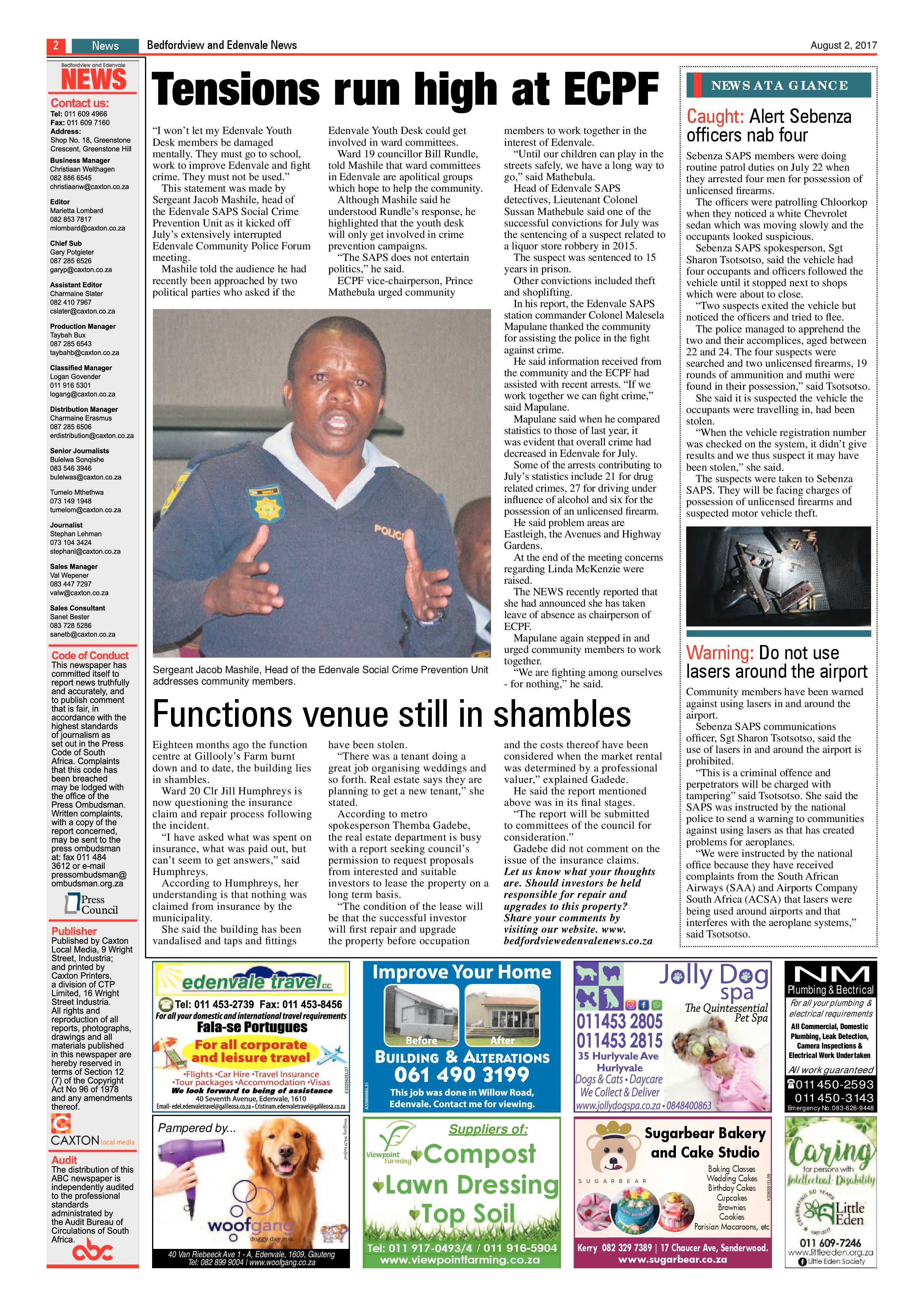 Bedfordview and Edenvale News 02 August 2017 page 2