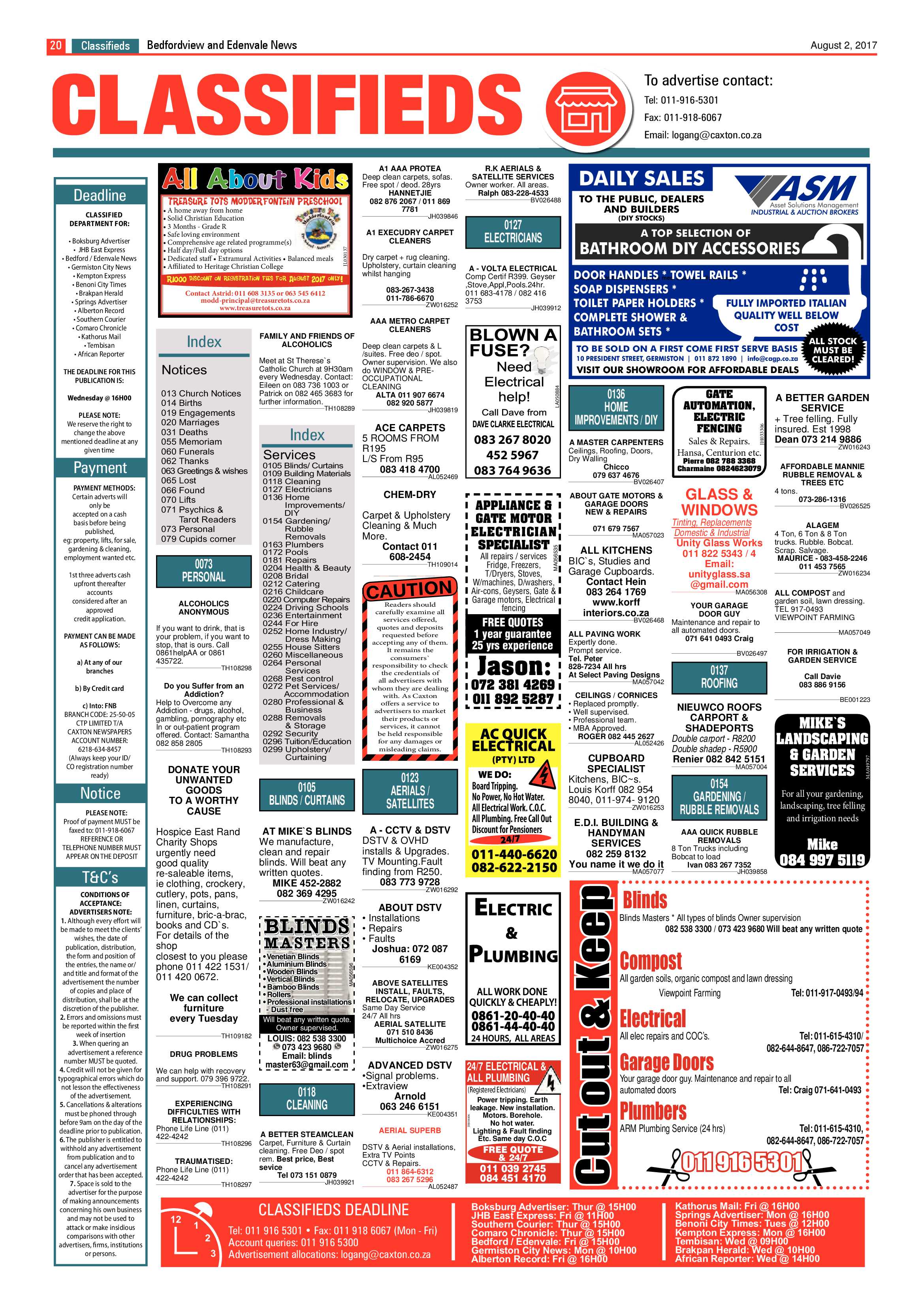 Bedfordview and Edenvale News 02 August 2017 page 20