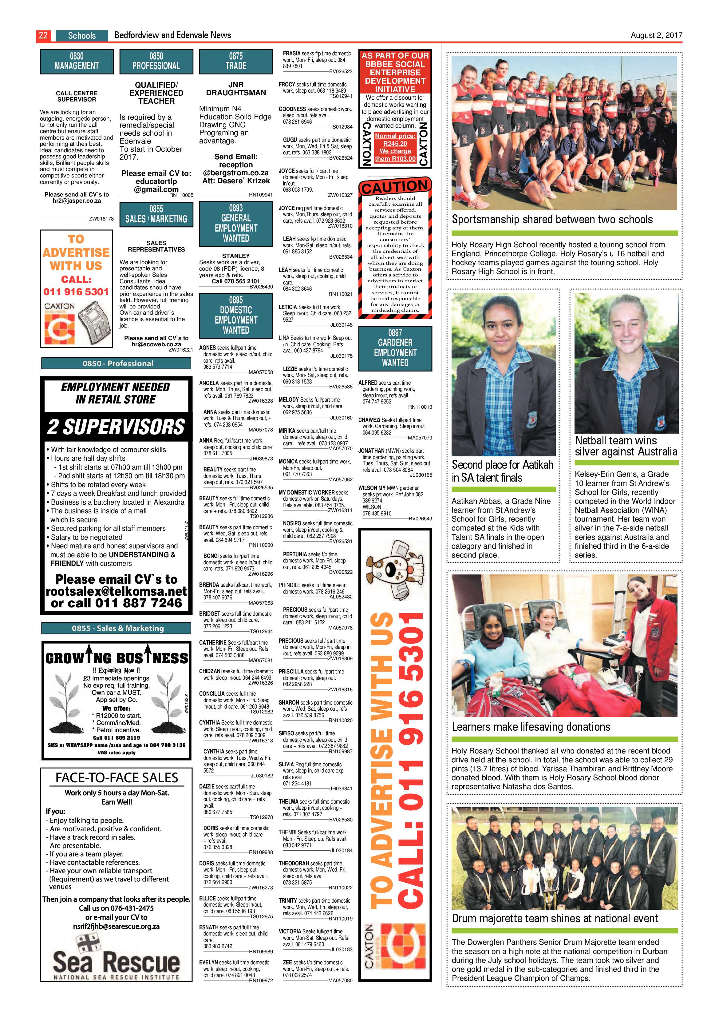Bedfordview and Edenvale News 02 August 2017 page 22