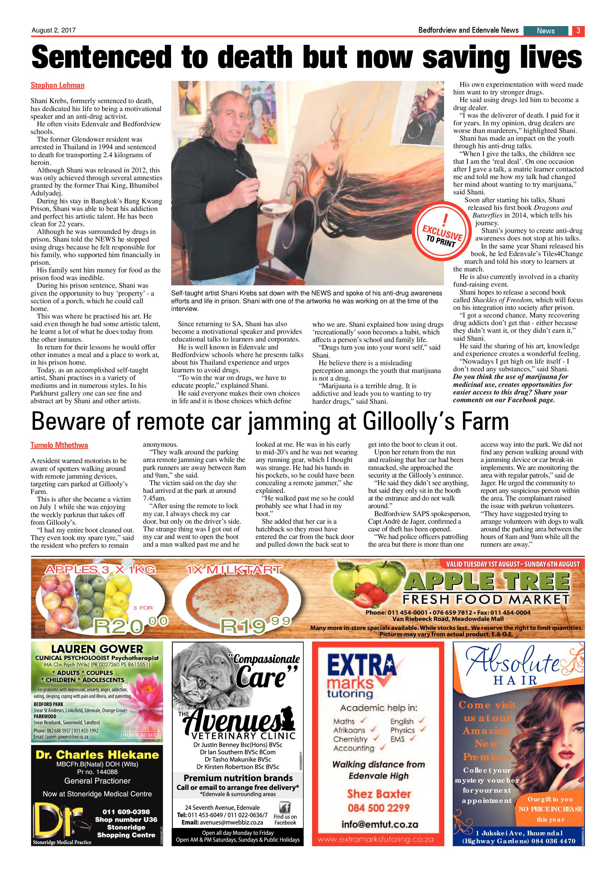 Bedfordview and Edenvale News 02 August 2017 page 3