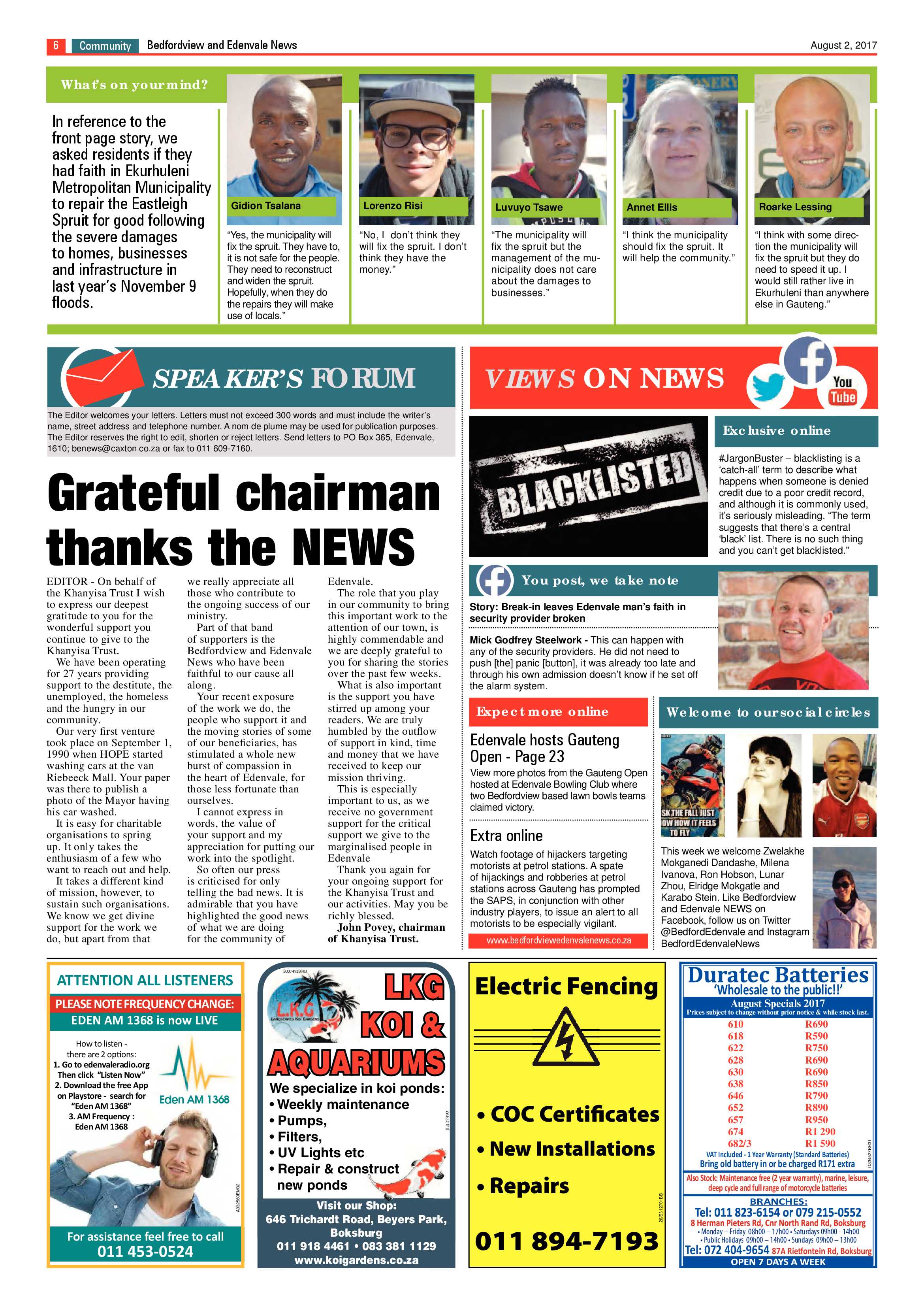Bedfordview and Edenvale News 02 August 2017 page 6