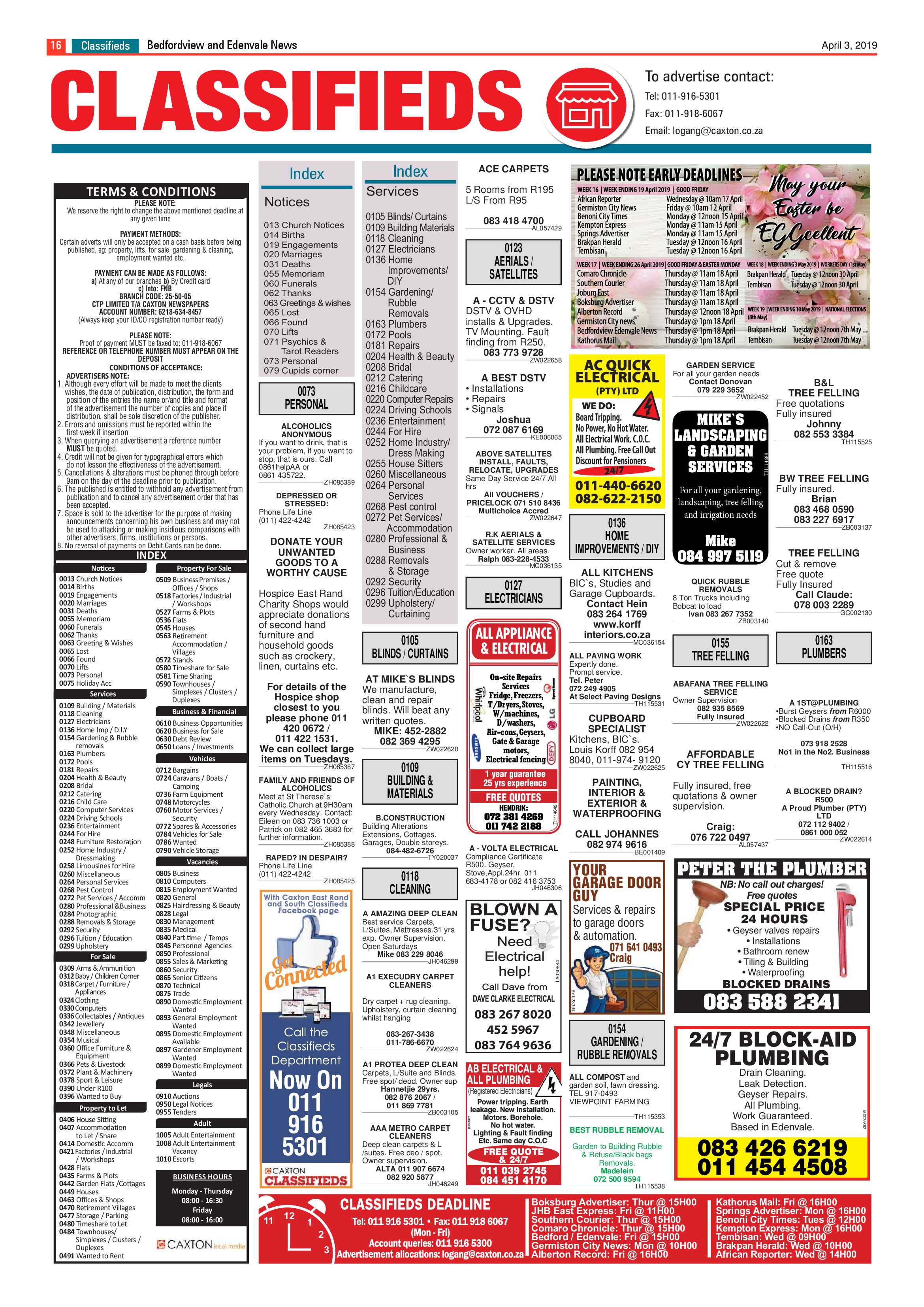Bedfordview and Edenvale News 03 April 2019 page 16
