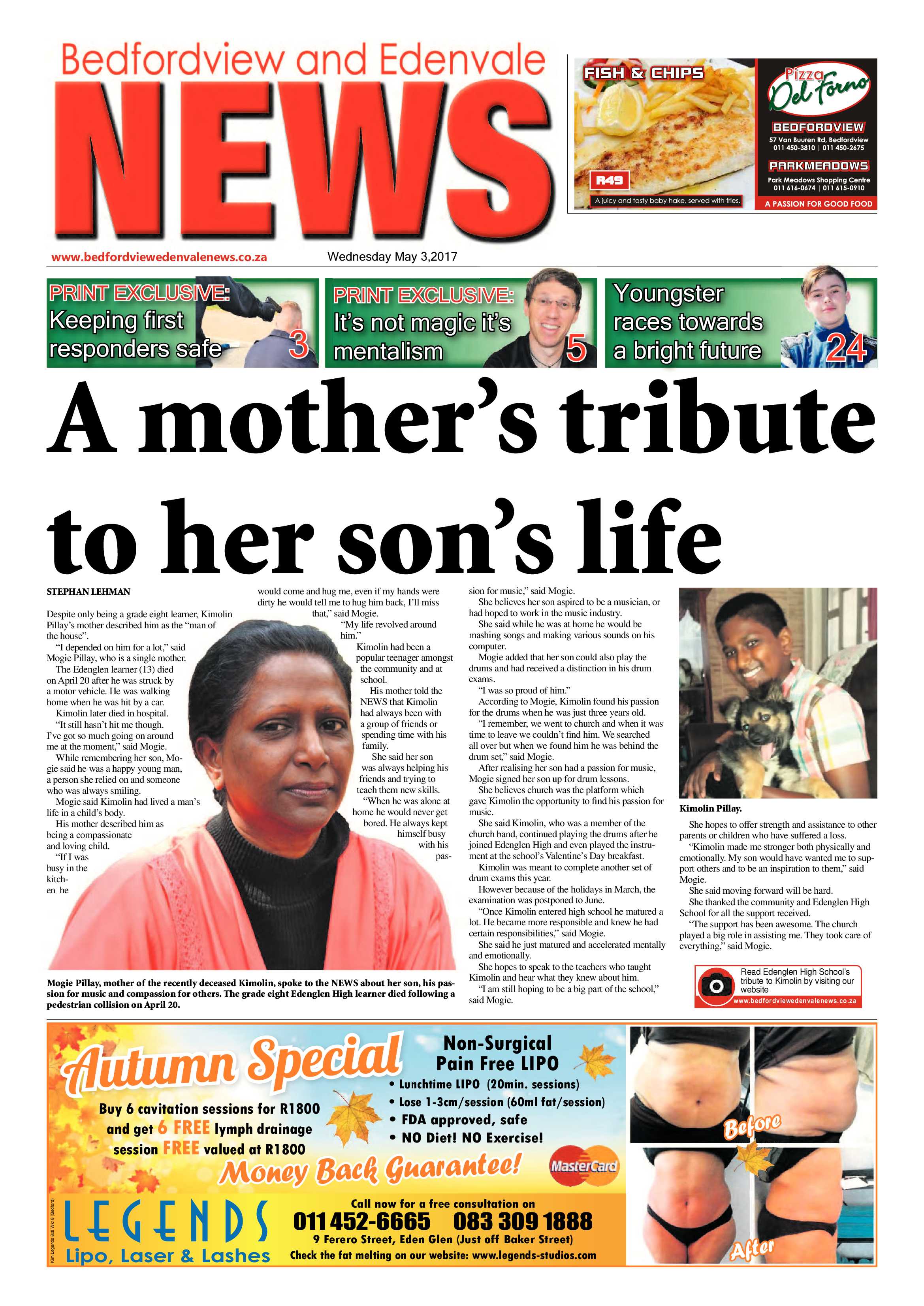 Bedfordview and Edenvale News 03 May 2017 page 1