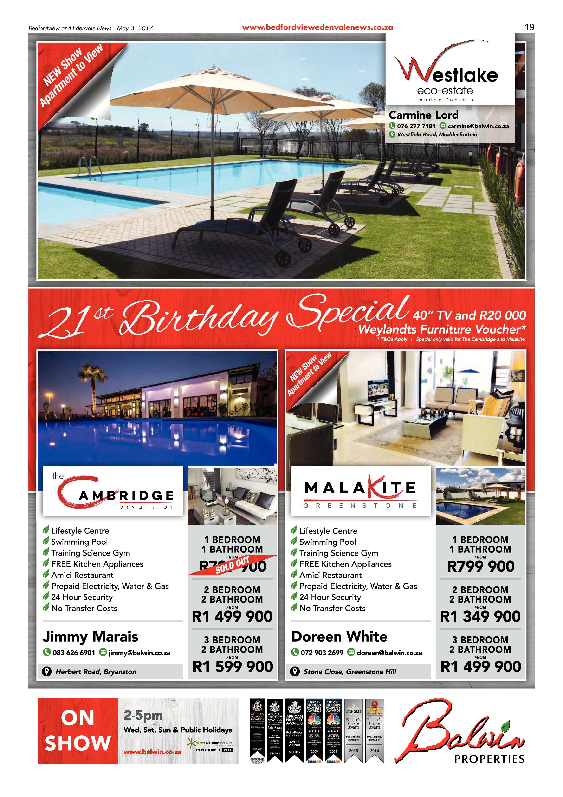 Bedfordview and Edenvale News 03 May 2017 page 19