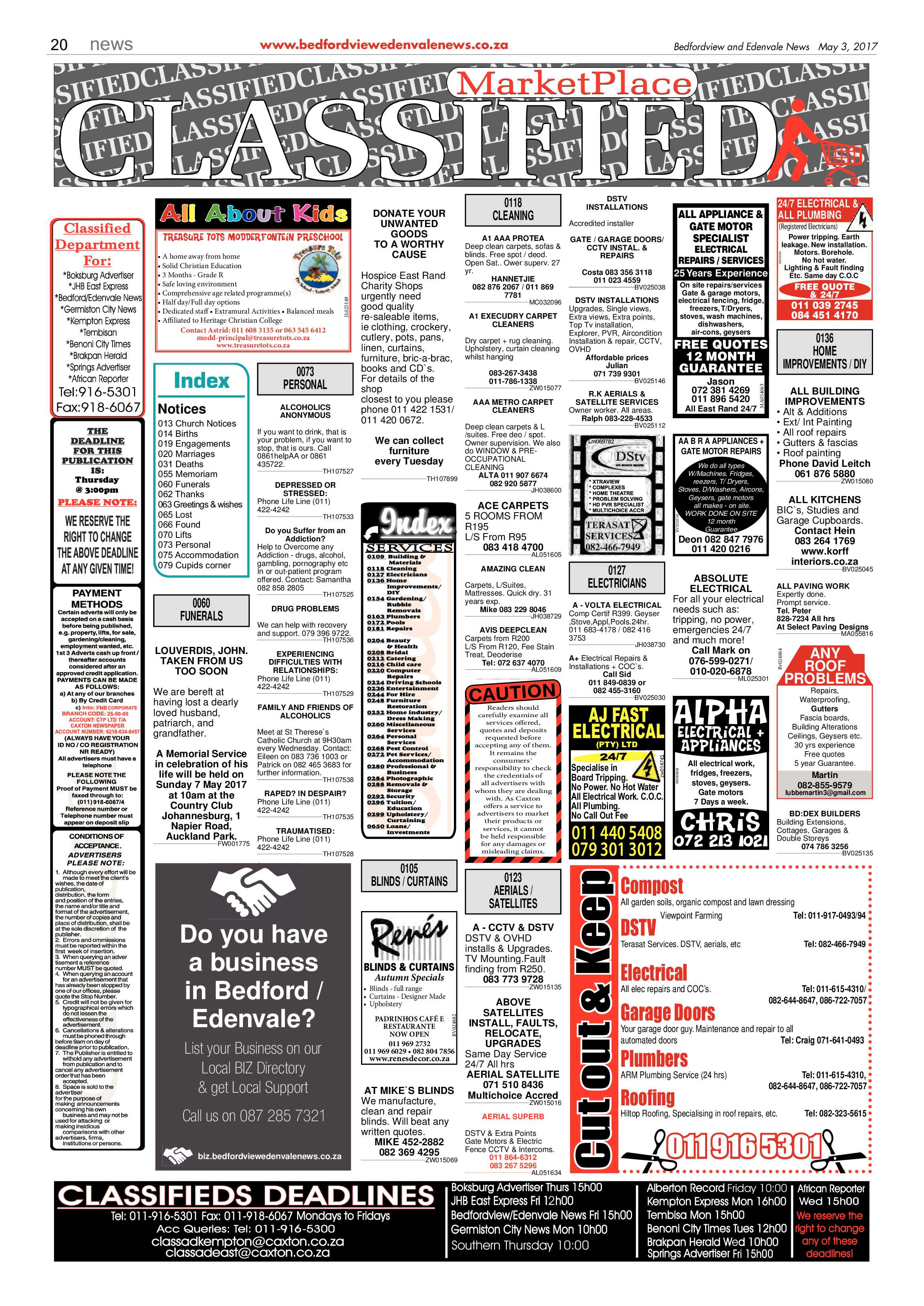 Bedfordview and Edenvale News 03 May 2017 page 20