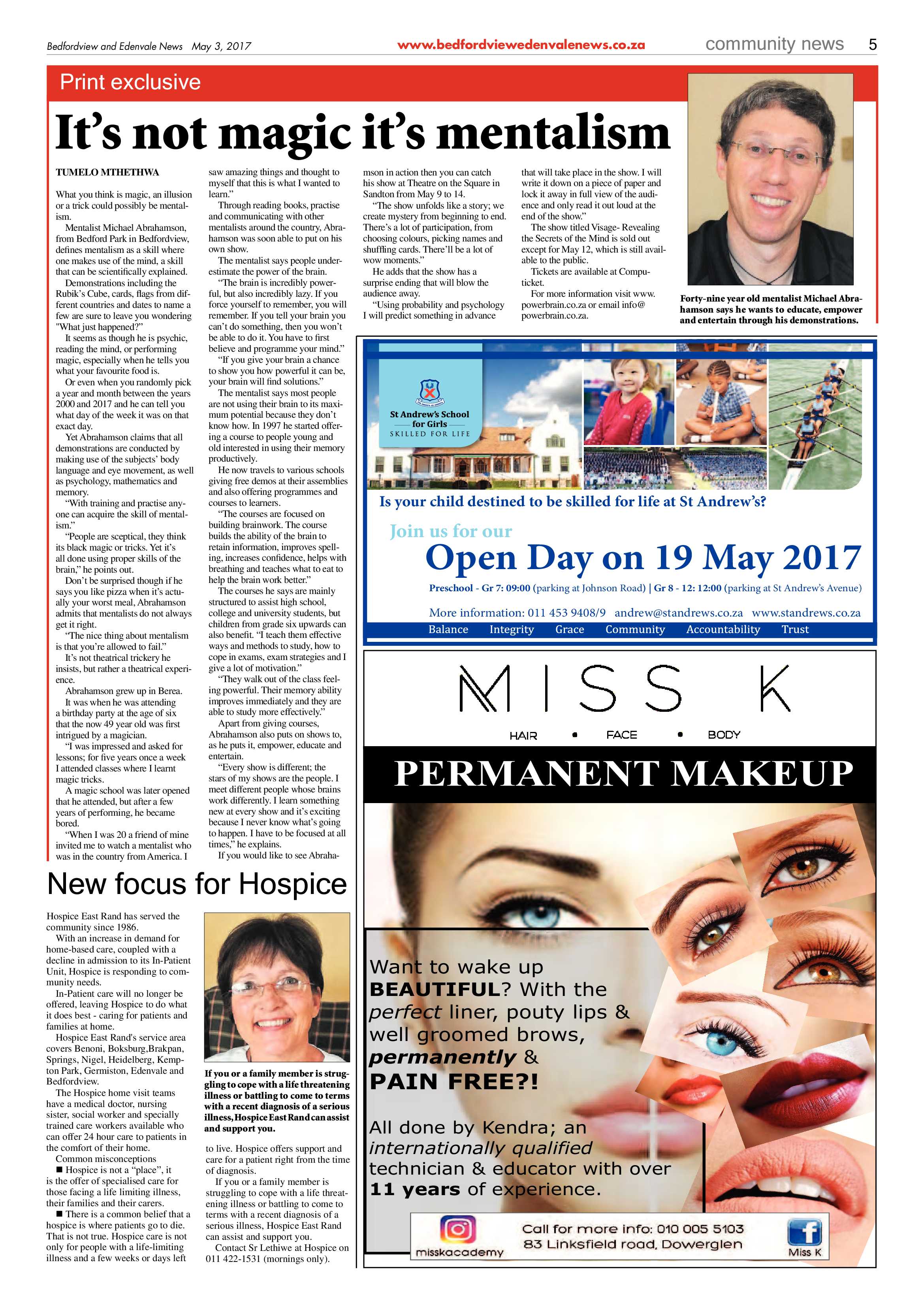 Bedfordview and Edenvale News 03 May 2017 page 5