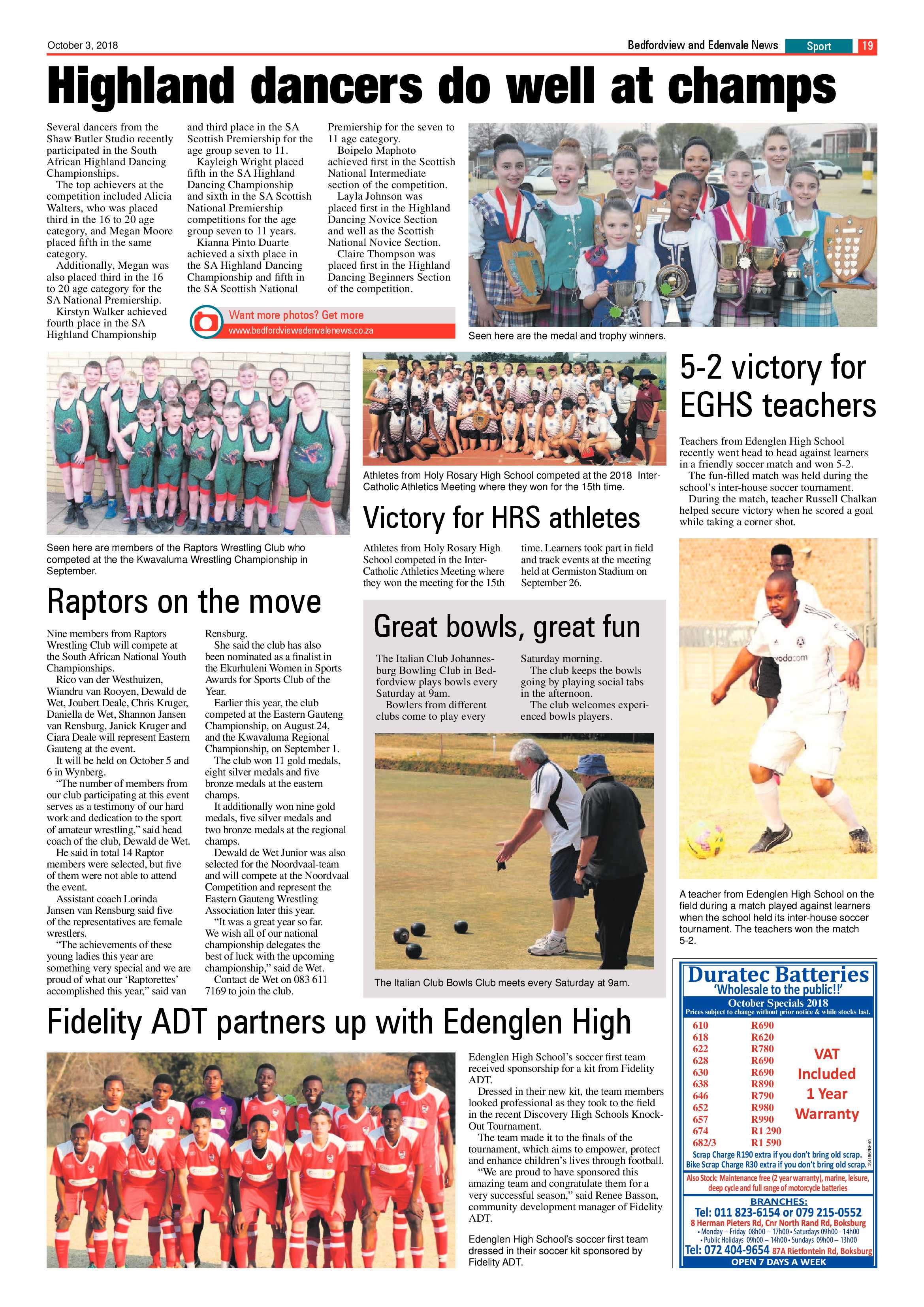 Bedfordview and Edenvale News 03 October 2018 page 19