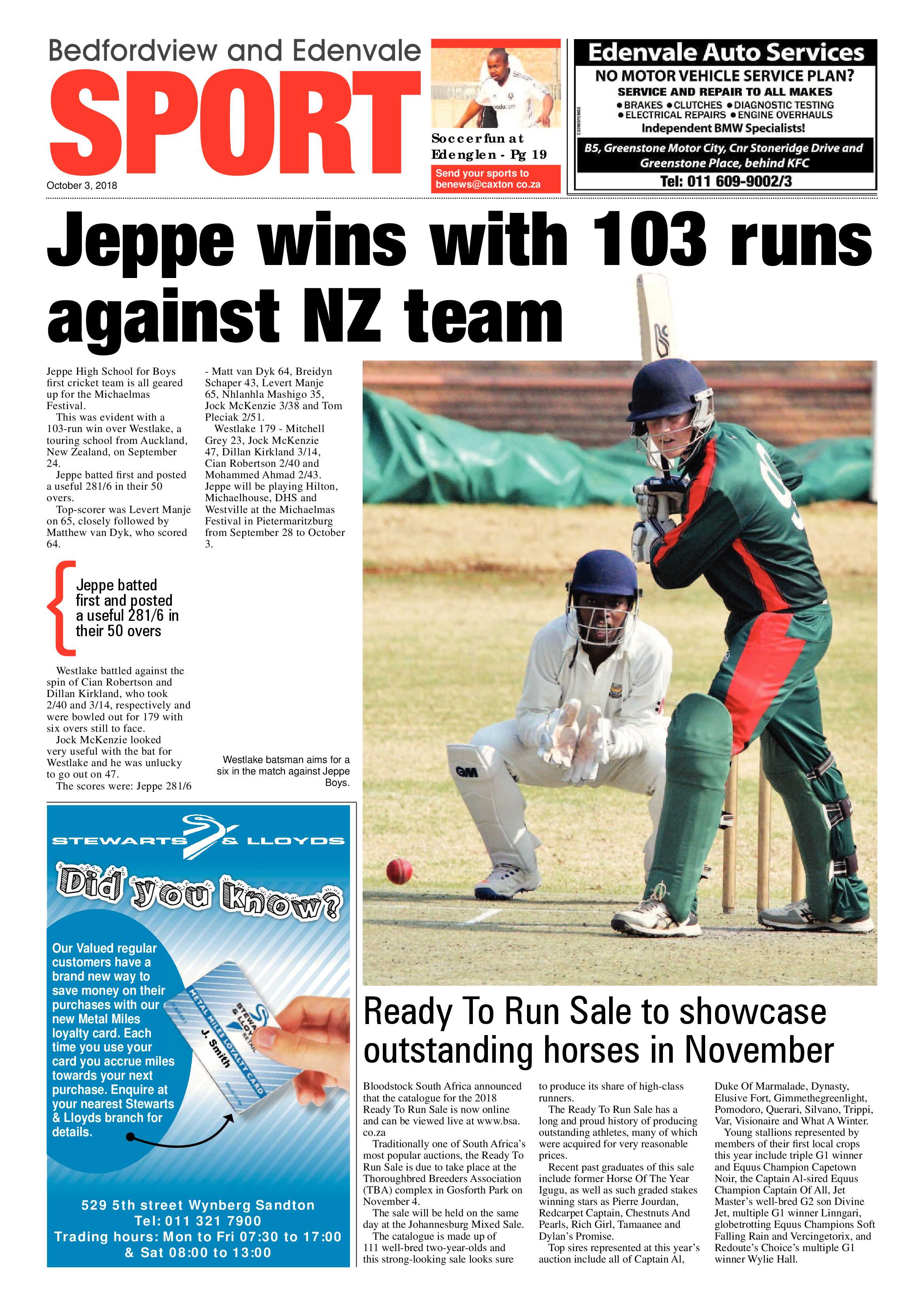 Bedfordview and Edenvale News 03 October 2018 page 20