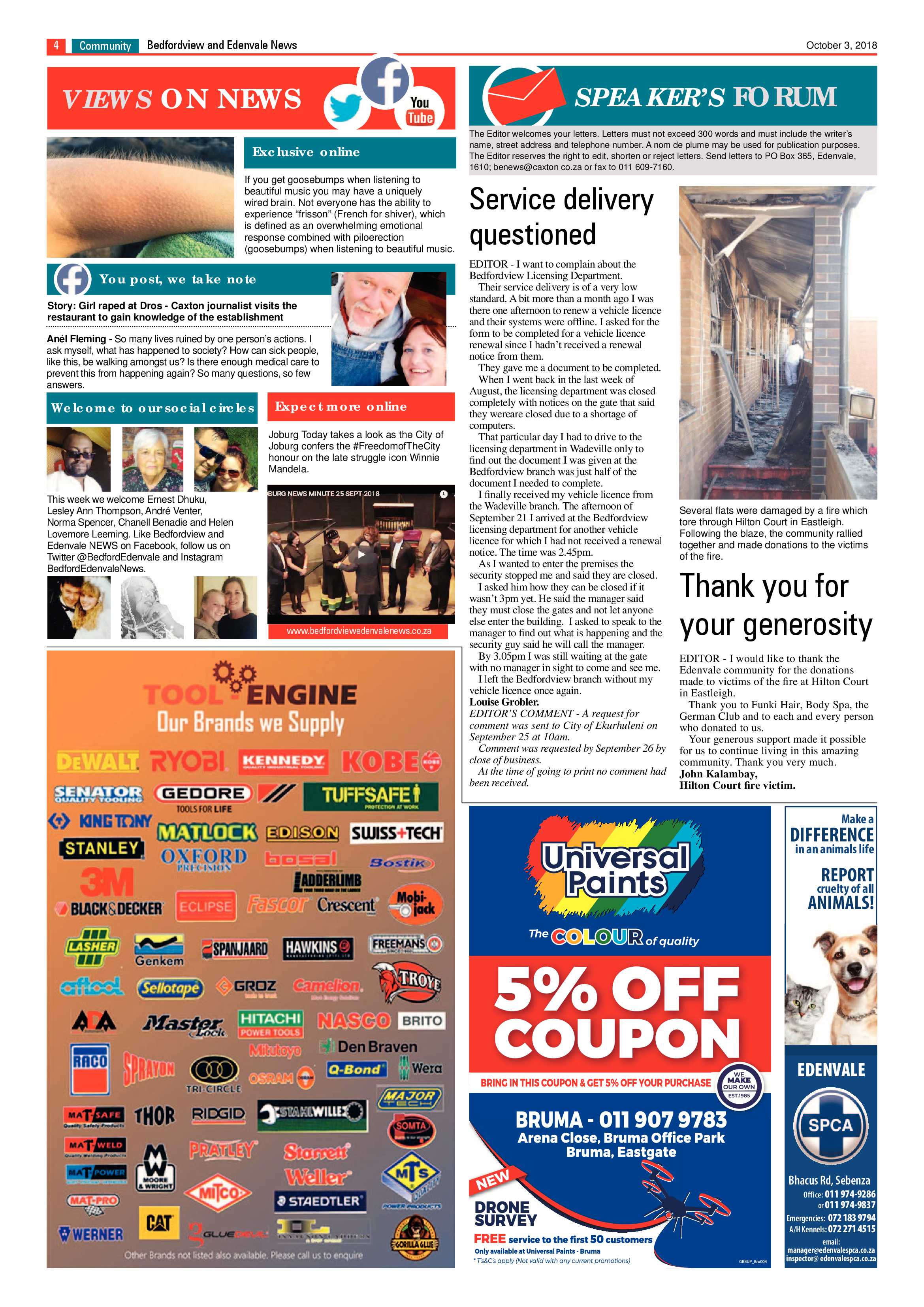 Bedfordview and Edenvale News 03 October 2018 page 4