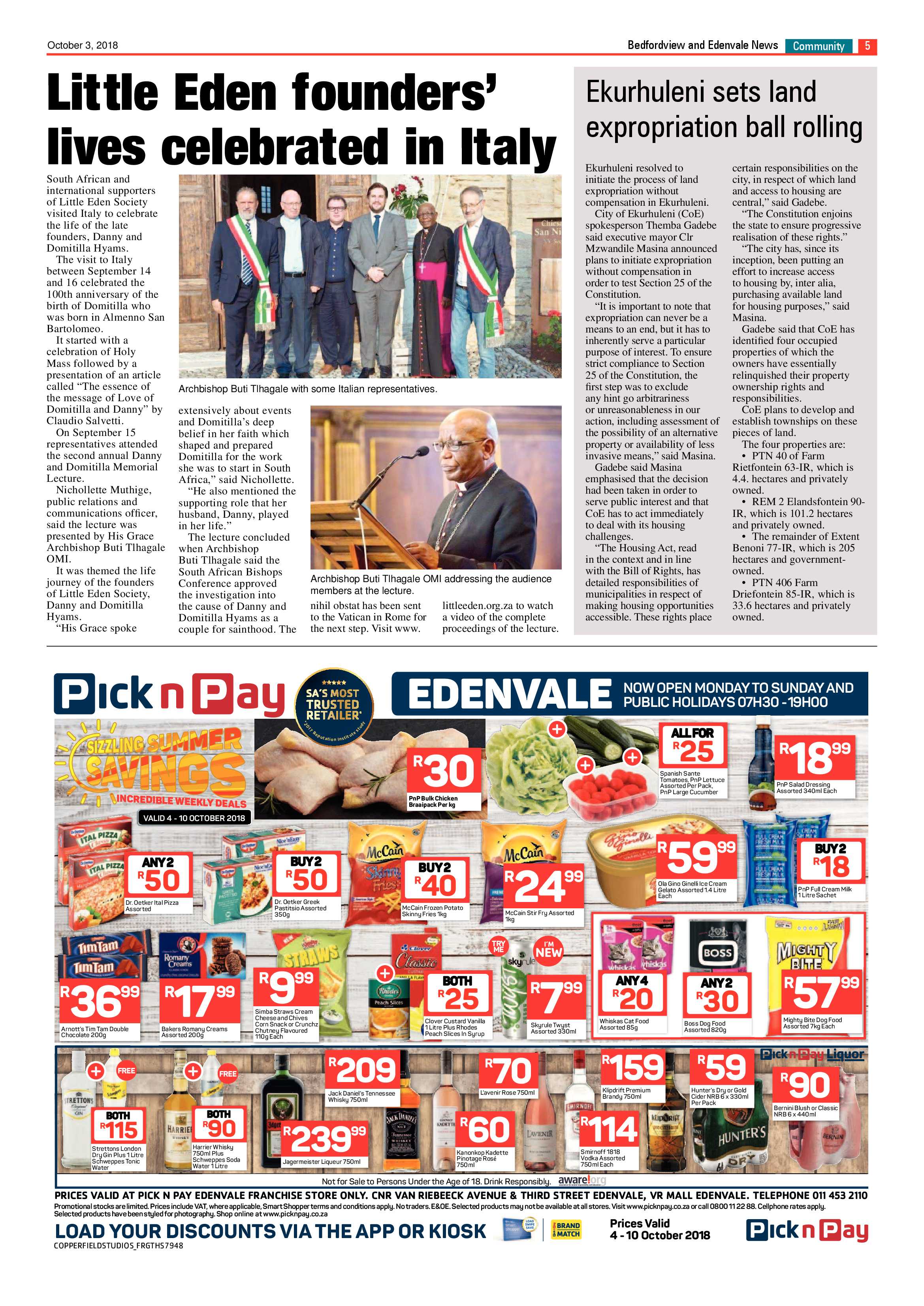 Bedfordview and Edenvale News 03 October 2018 page 5