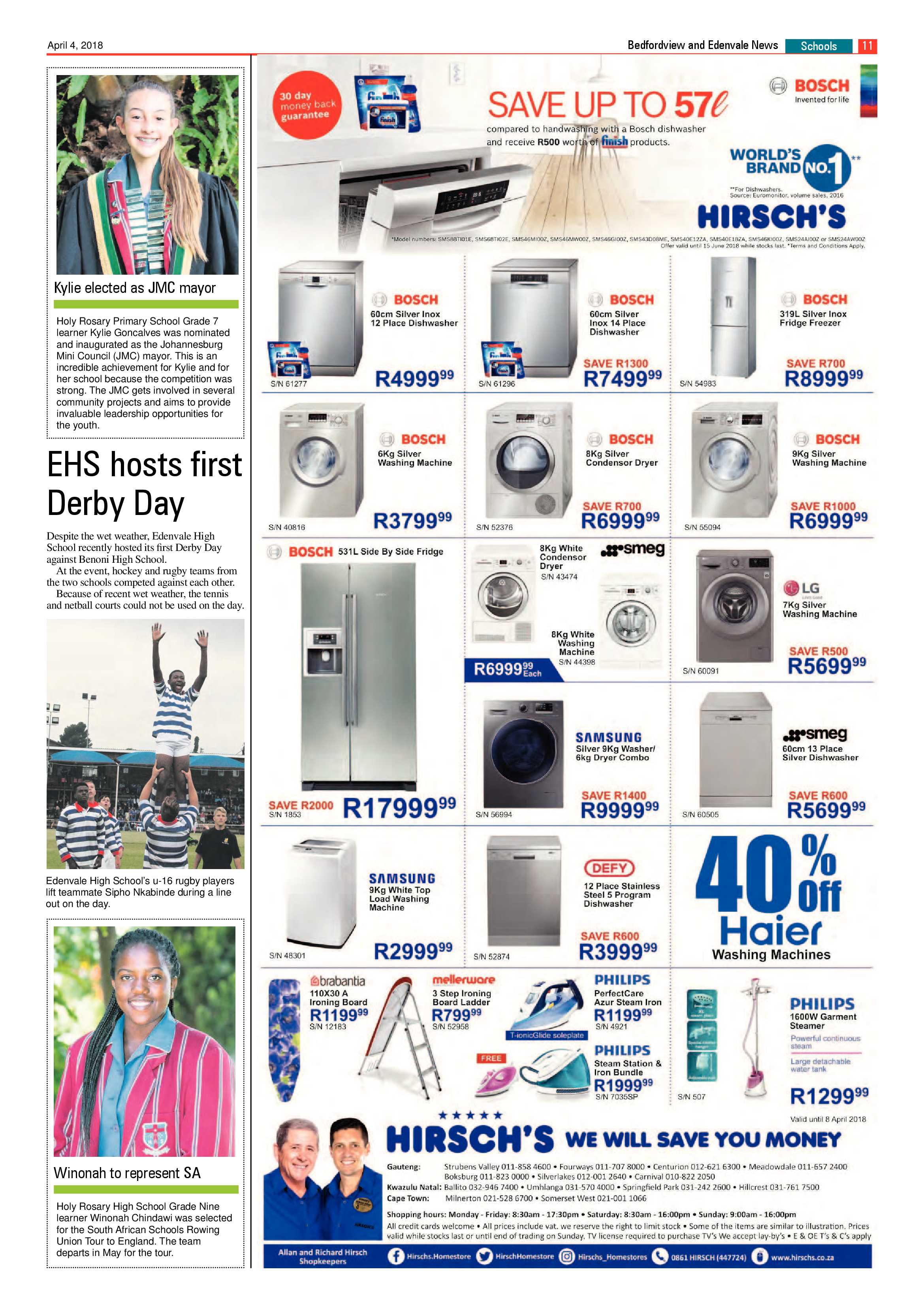 Bedfordview and Edenvale News 04 April 2018 page 11