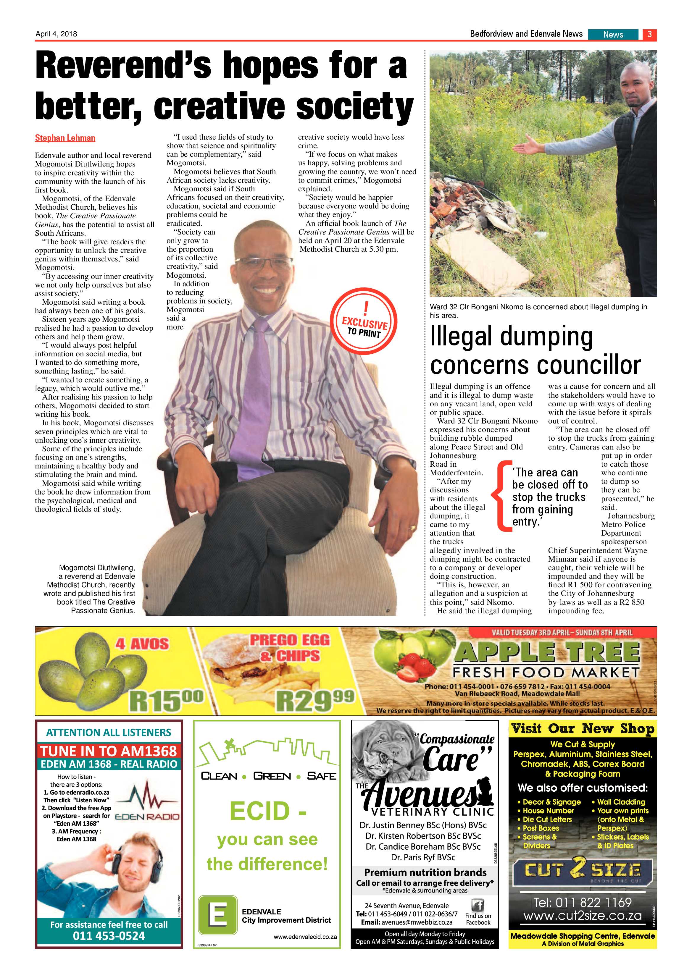 Bedfordview and Edenvale News 04 April 2018 page 3