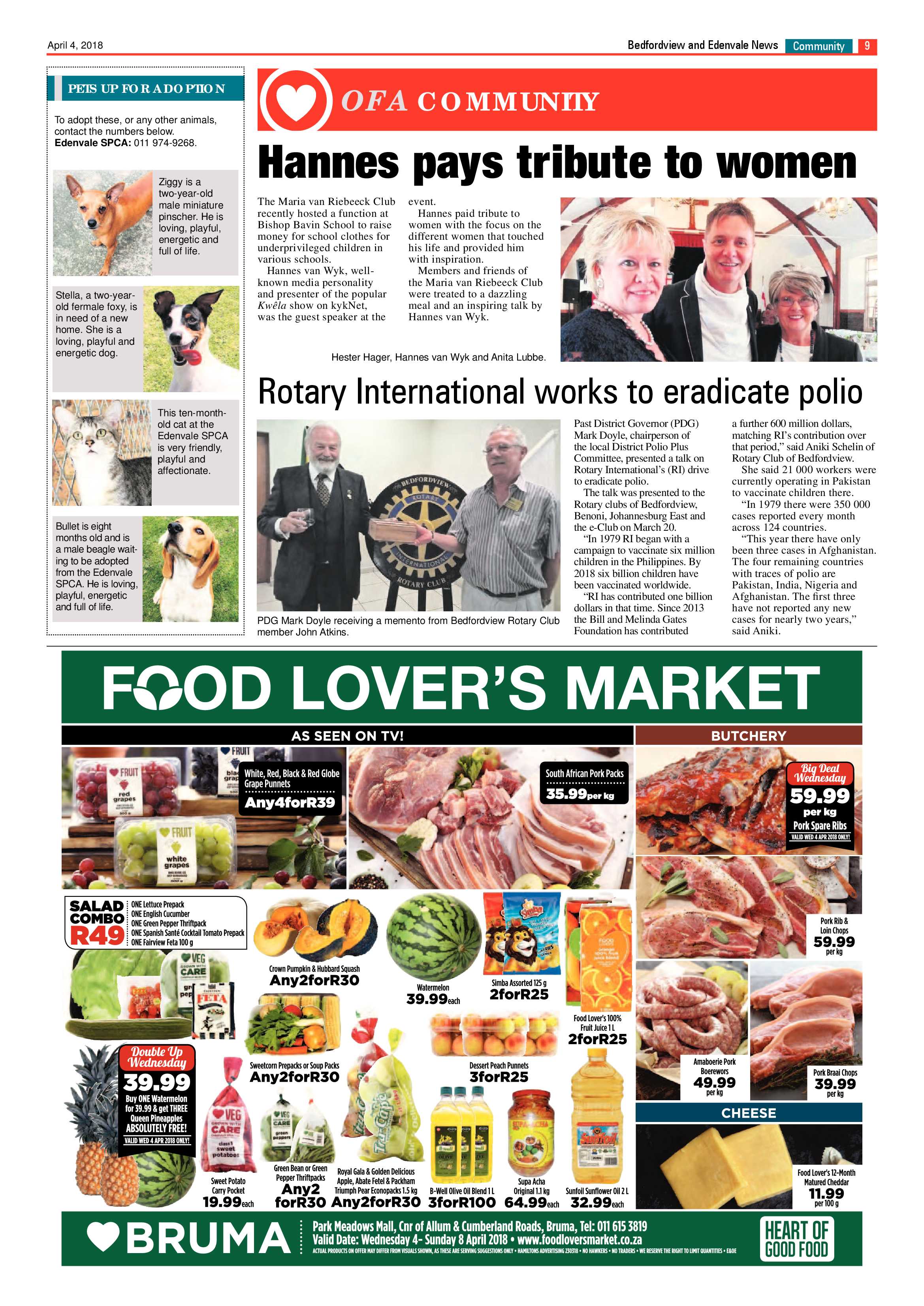 Bedfordview and Edenvale News 04 April 2018 page 9