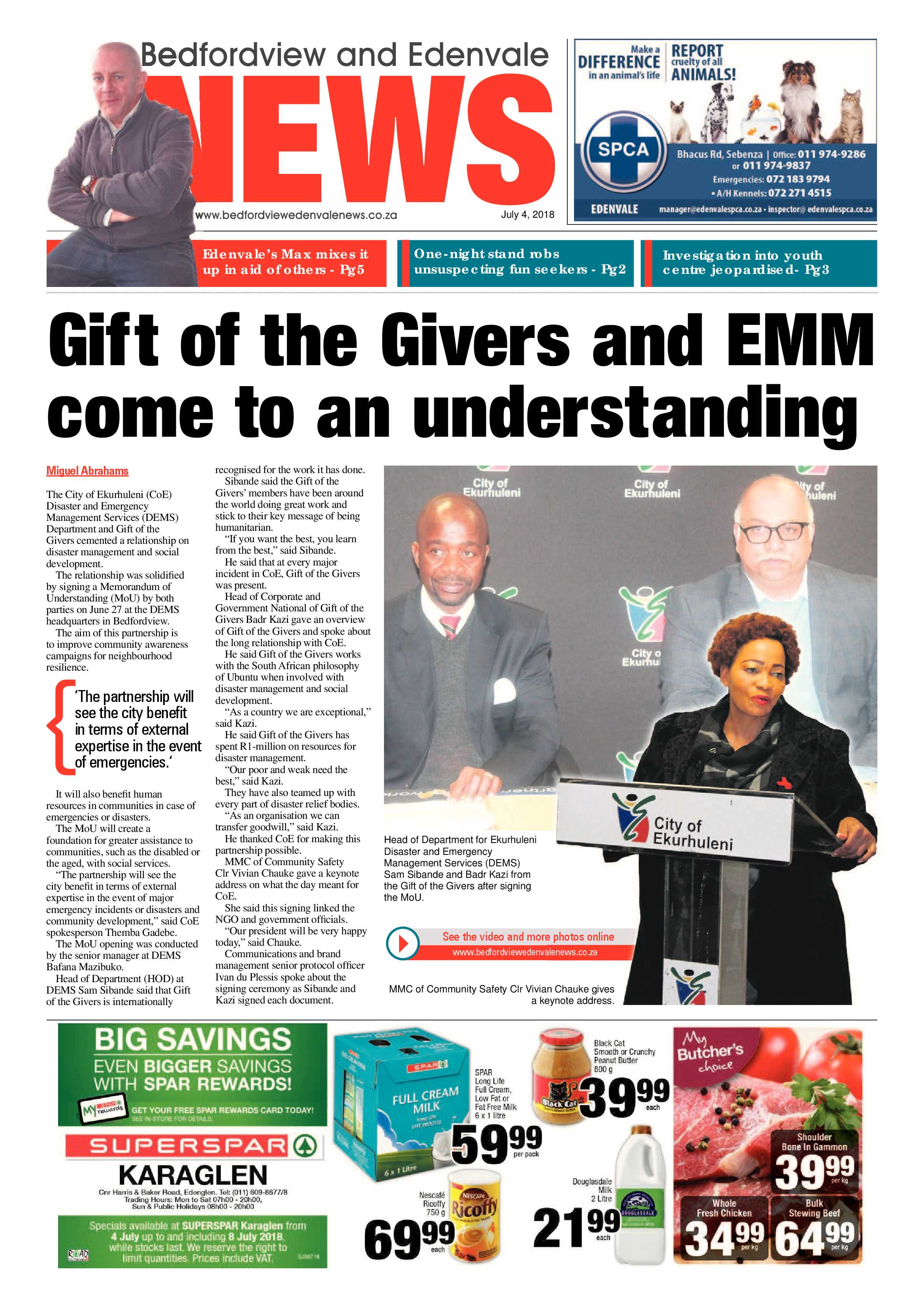 Bedfordview and Edenvale News 04 July 2018 page 1