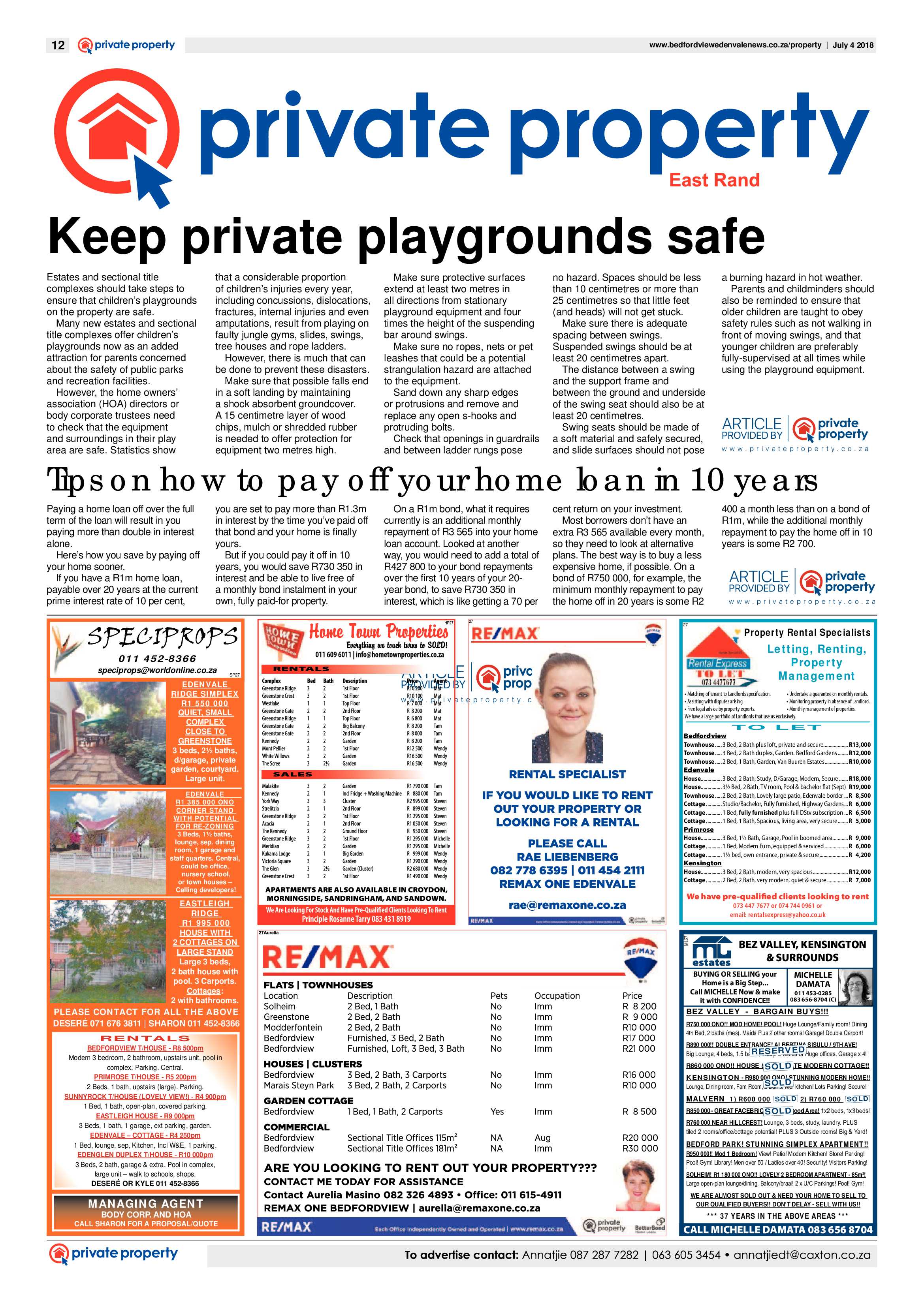 Bedfordview and Edenvale News 04 July 2018 page 12