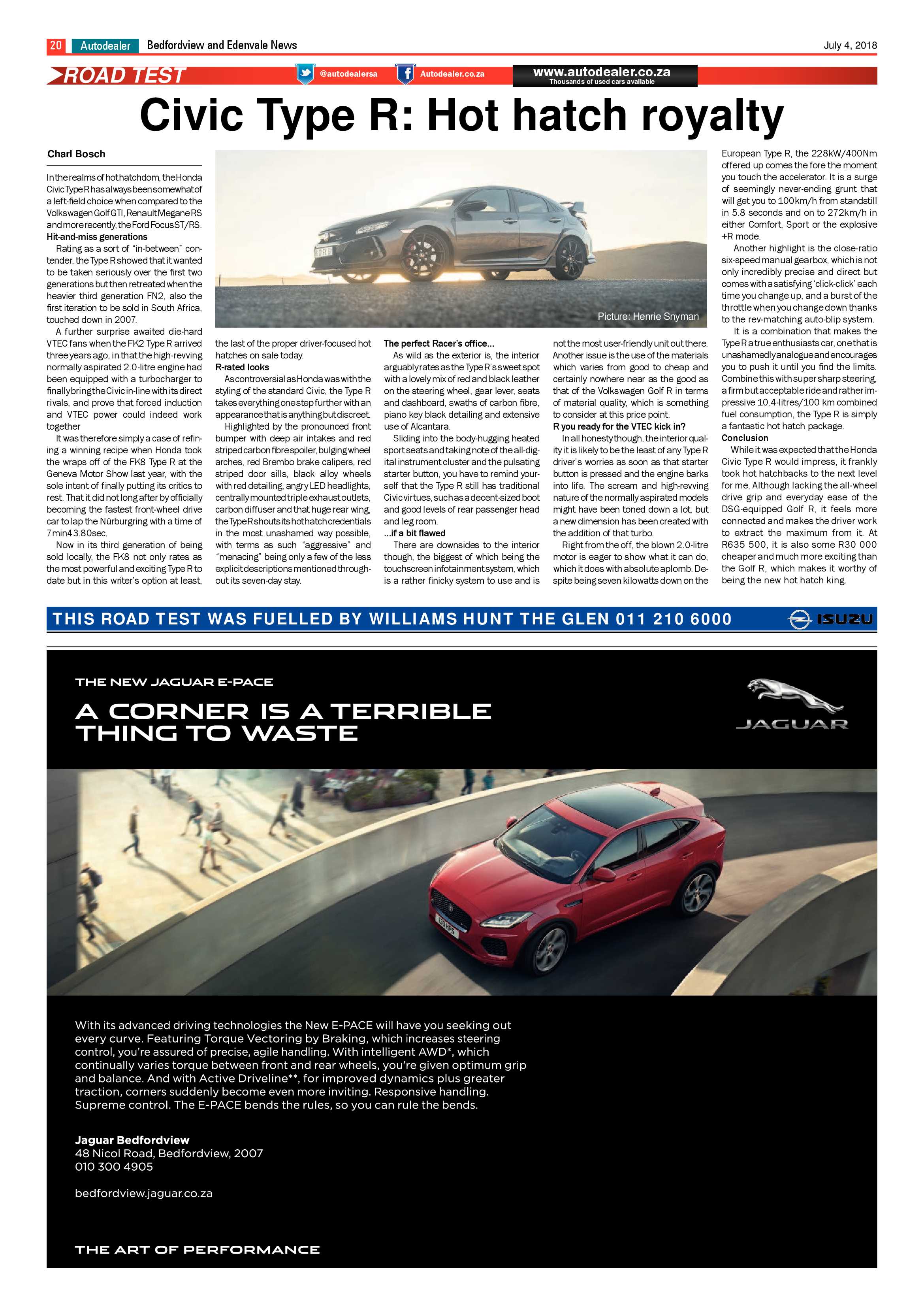 Bedfordview and Edenvale News 04 July 2018 page 20