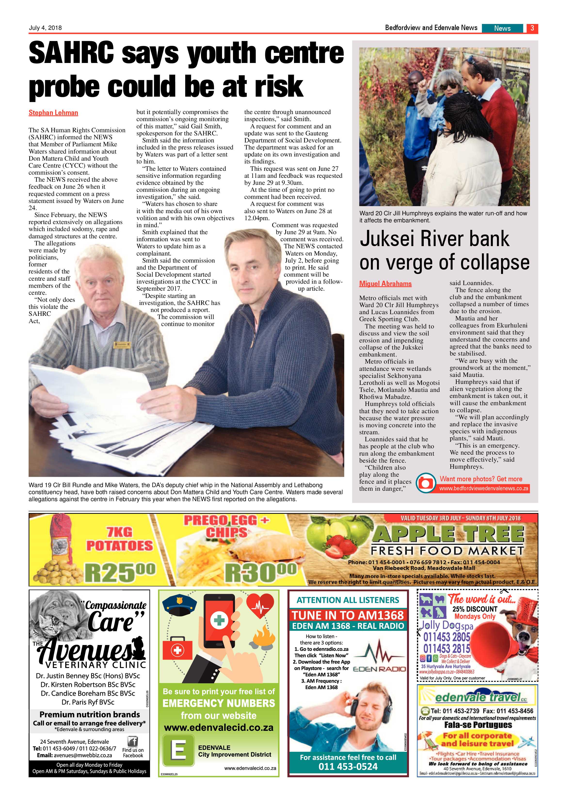 Bedfordview and Edenvale News 04 July 2018 page 3