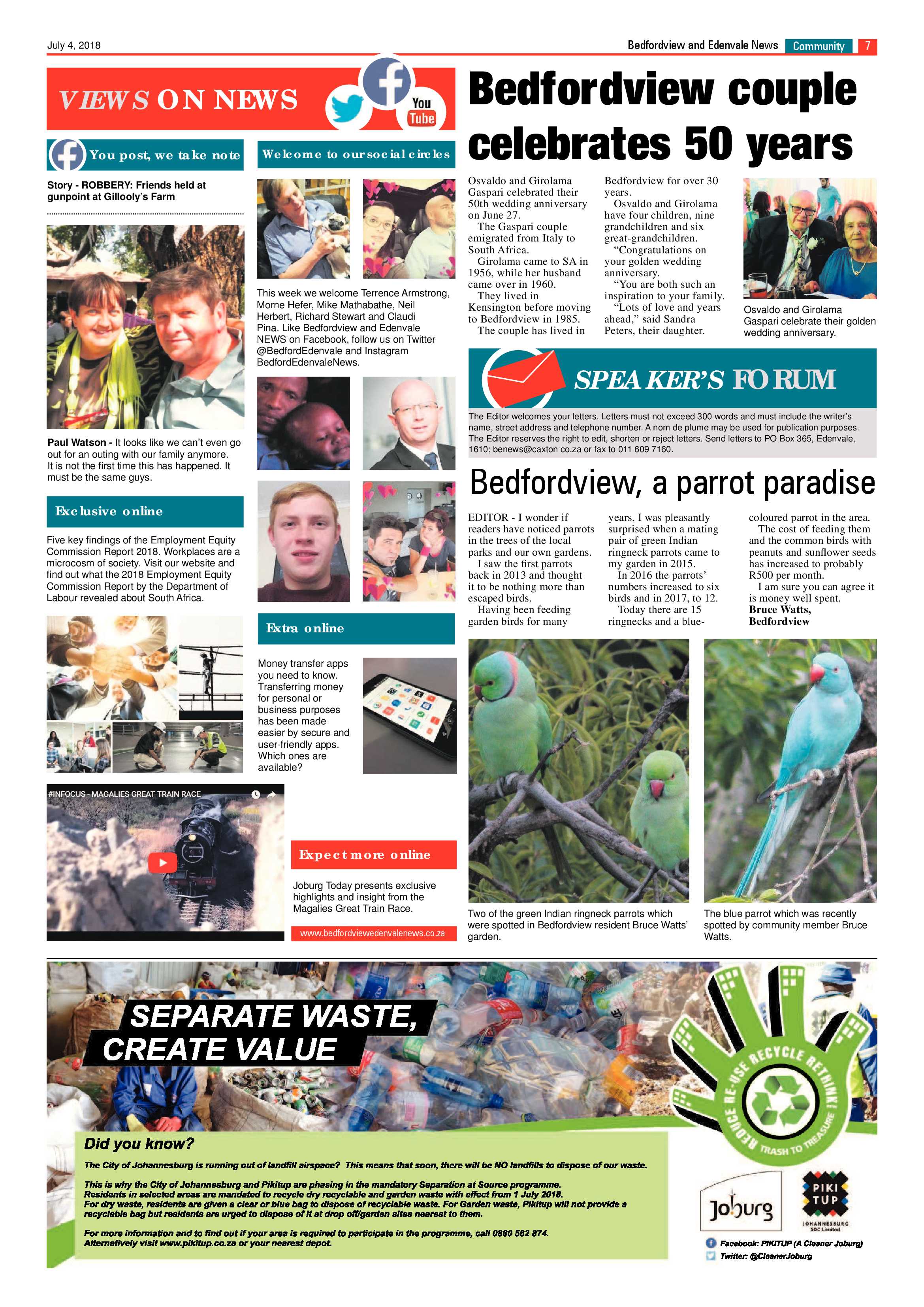Bedfordview and Edenvale News 04 July 2018 page 7
