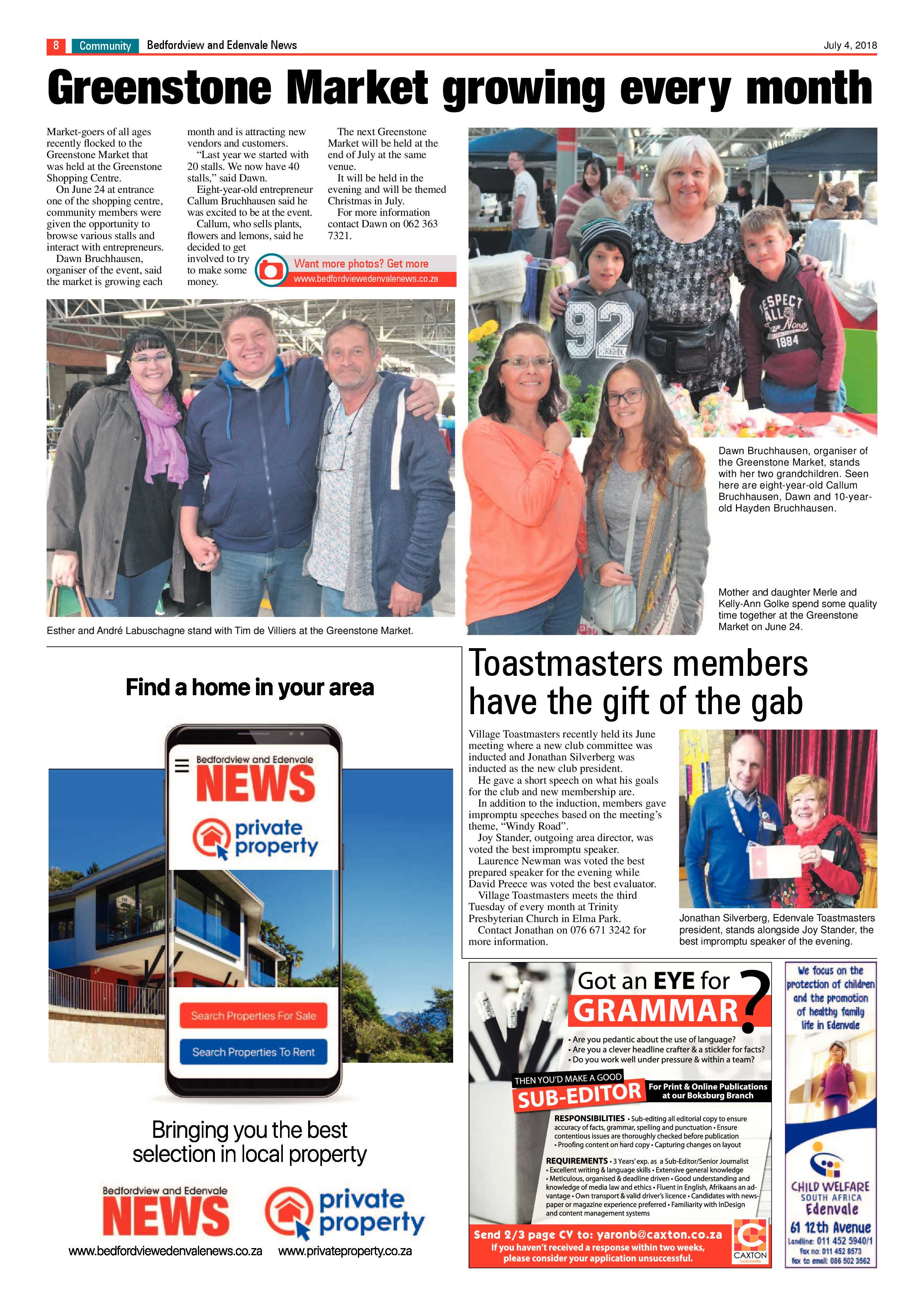 Bedfordview and Edenvale News 04 July 2018 page 8