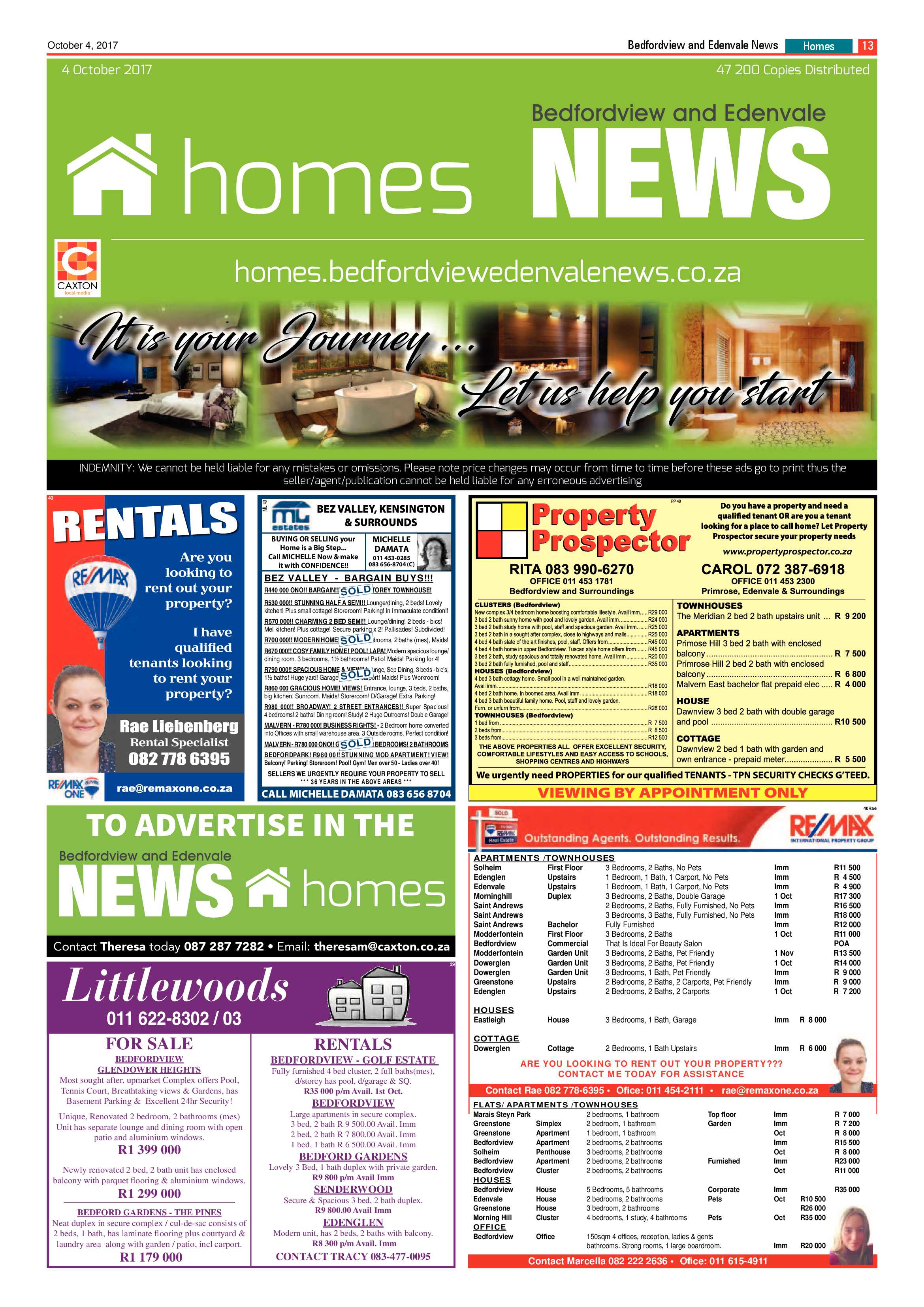 Bedfordview and Edenvale News 04 October 2017 page 13