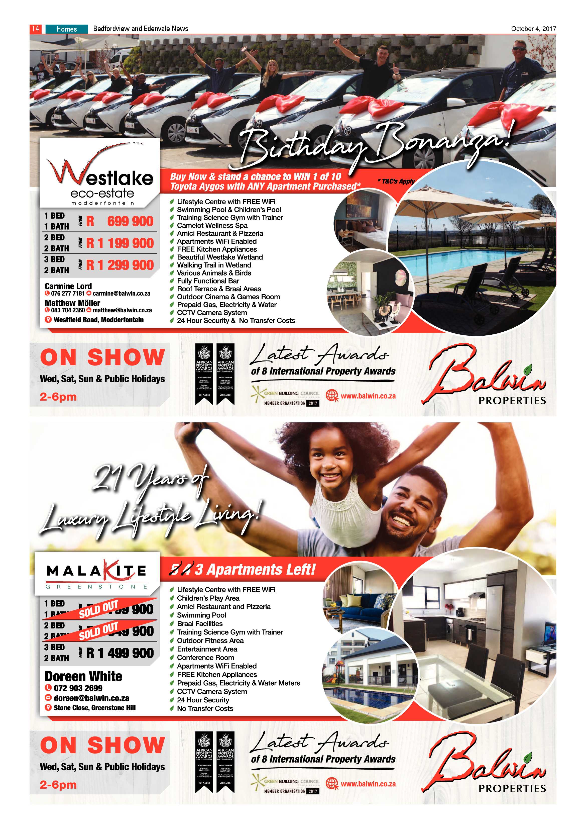Bedfordview and Edenvale News 04 October 2017 page 14