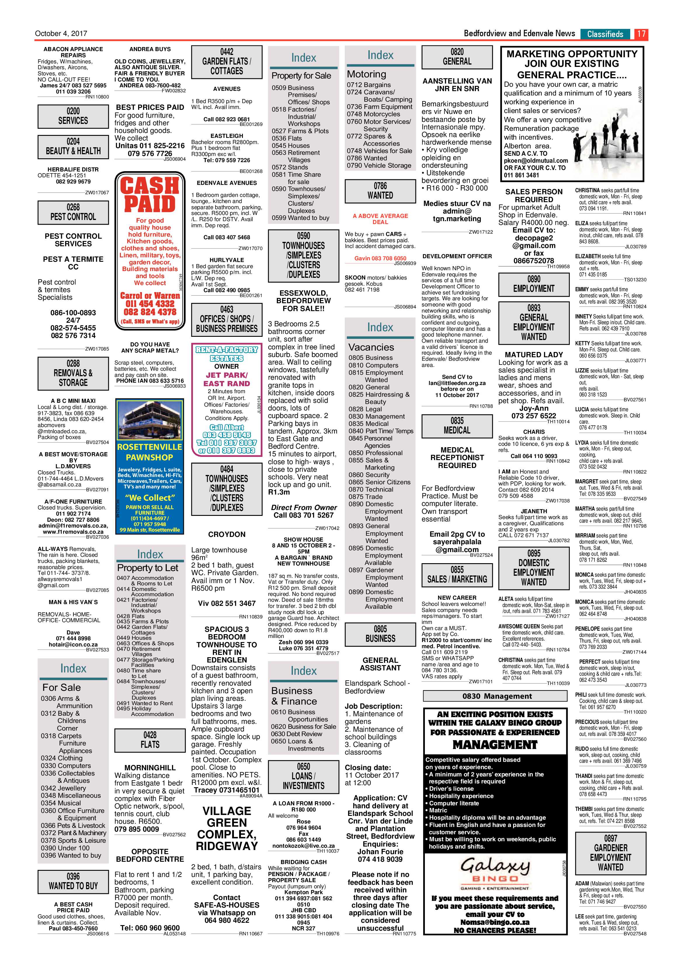 Bedfordview and Edenvale News 04 October 2017 page 17