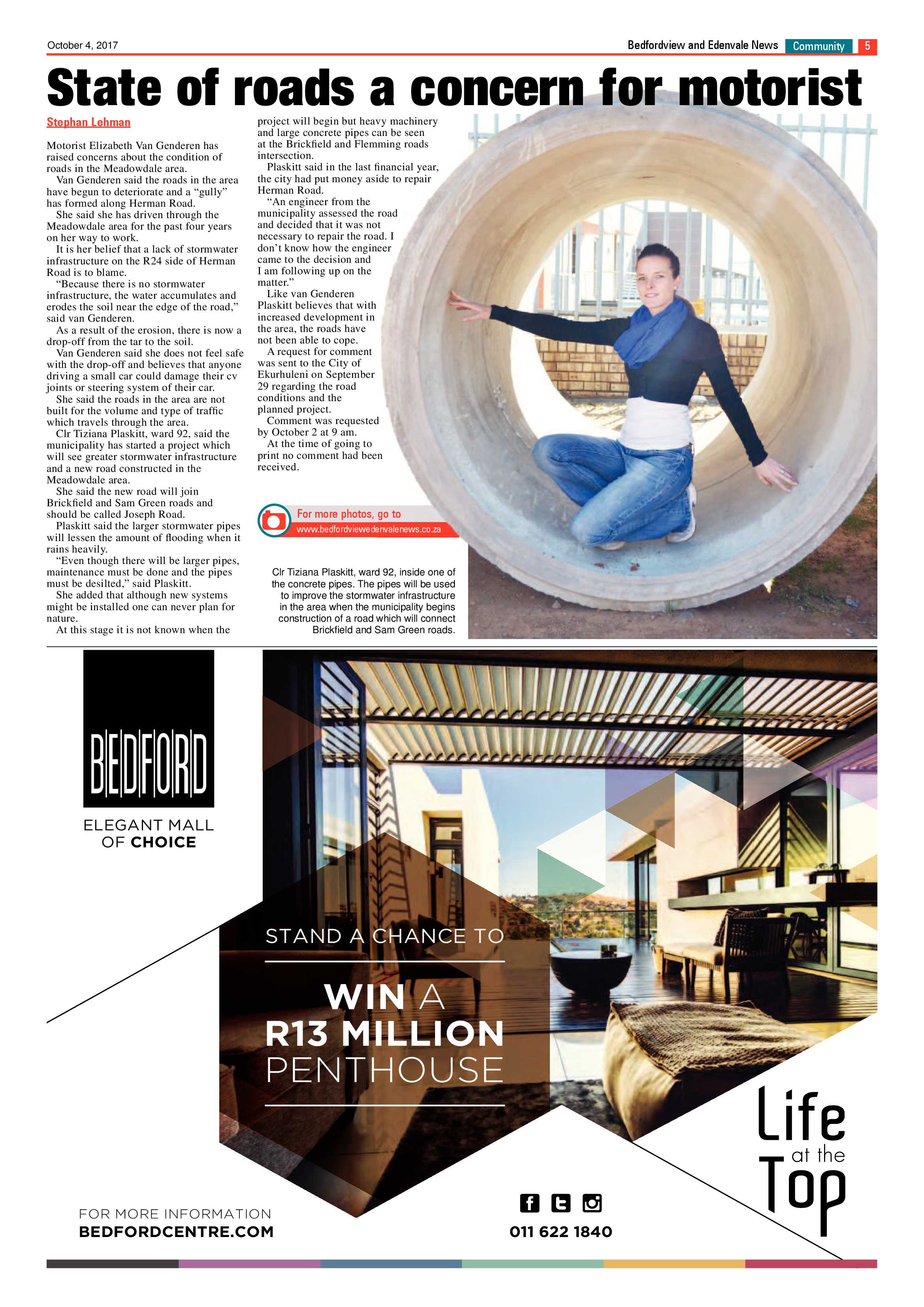 Bedfordview and Edenvale News 04 October 2017 page 5
