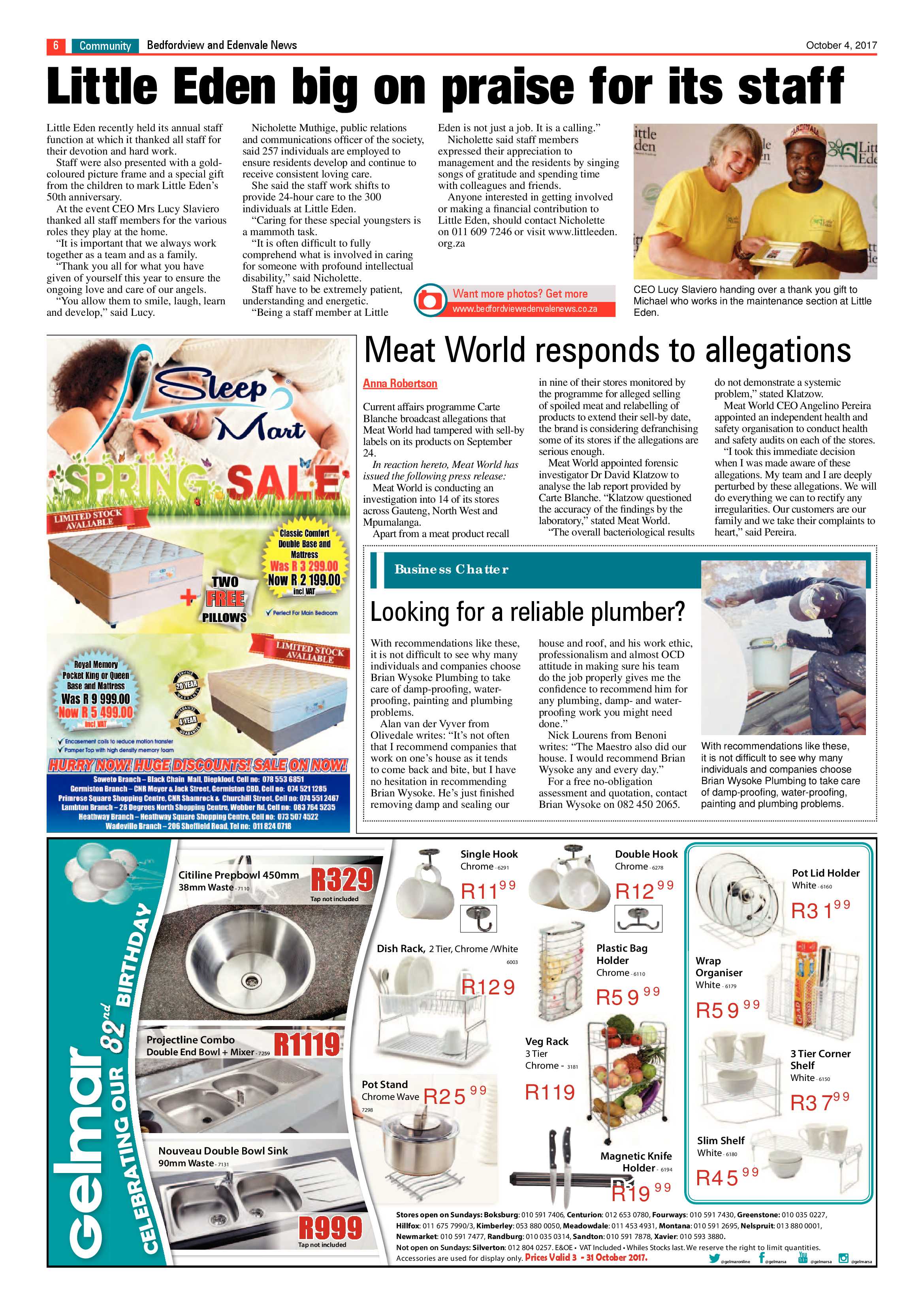 Bedfordview and Edenvale News 04 October 2017 page 6
