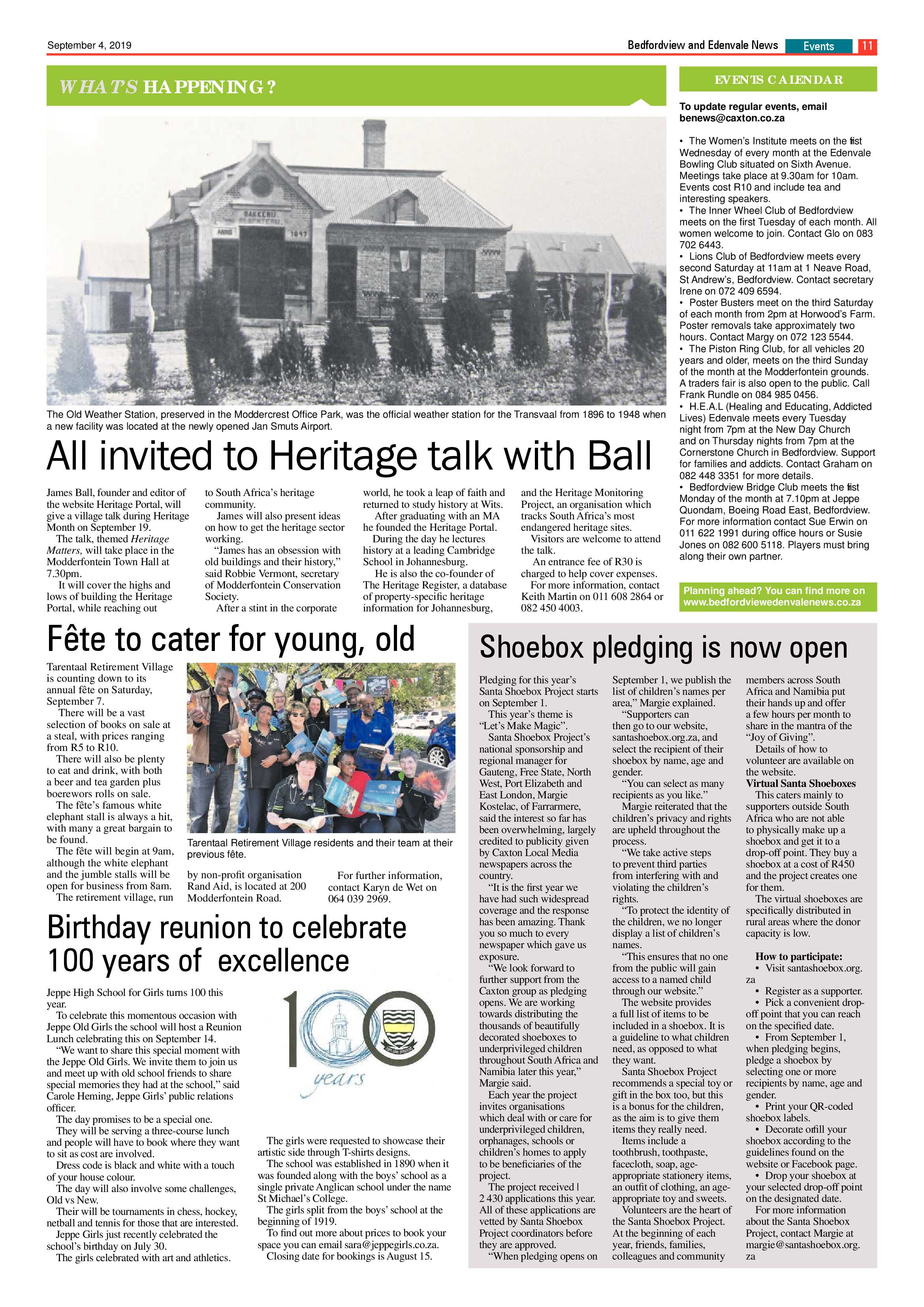 Bedfordview and Edenvale News 04 September 2019 page 11