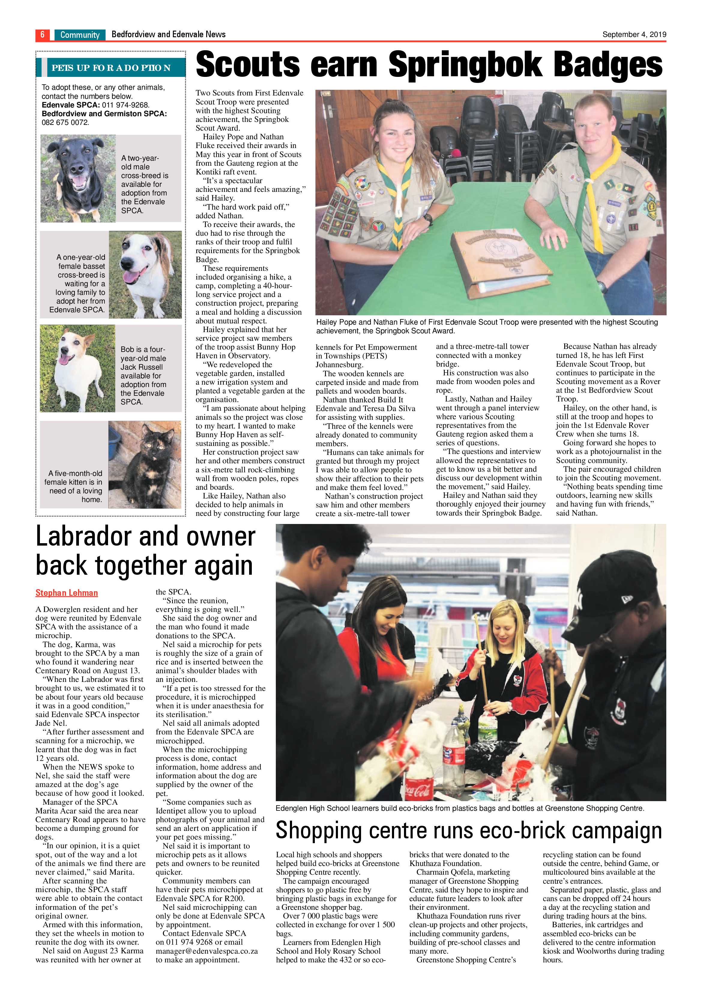 Bedfordview and Edenvale News 04 September 2019 page 6
