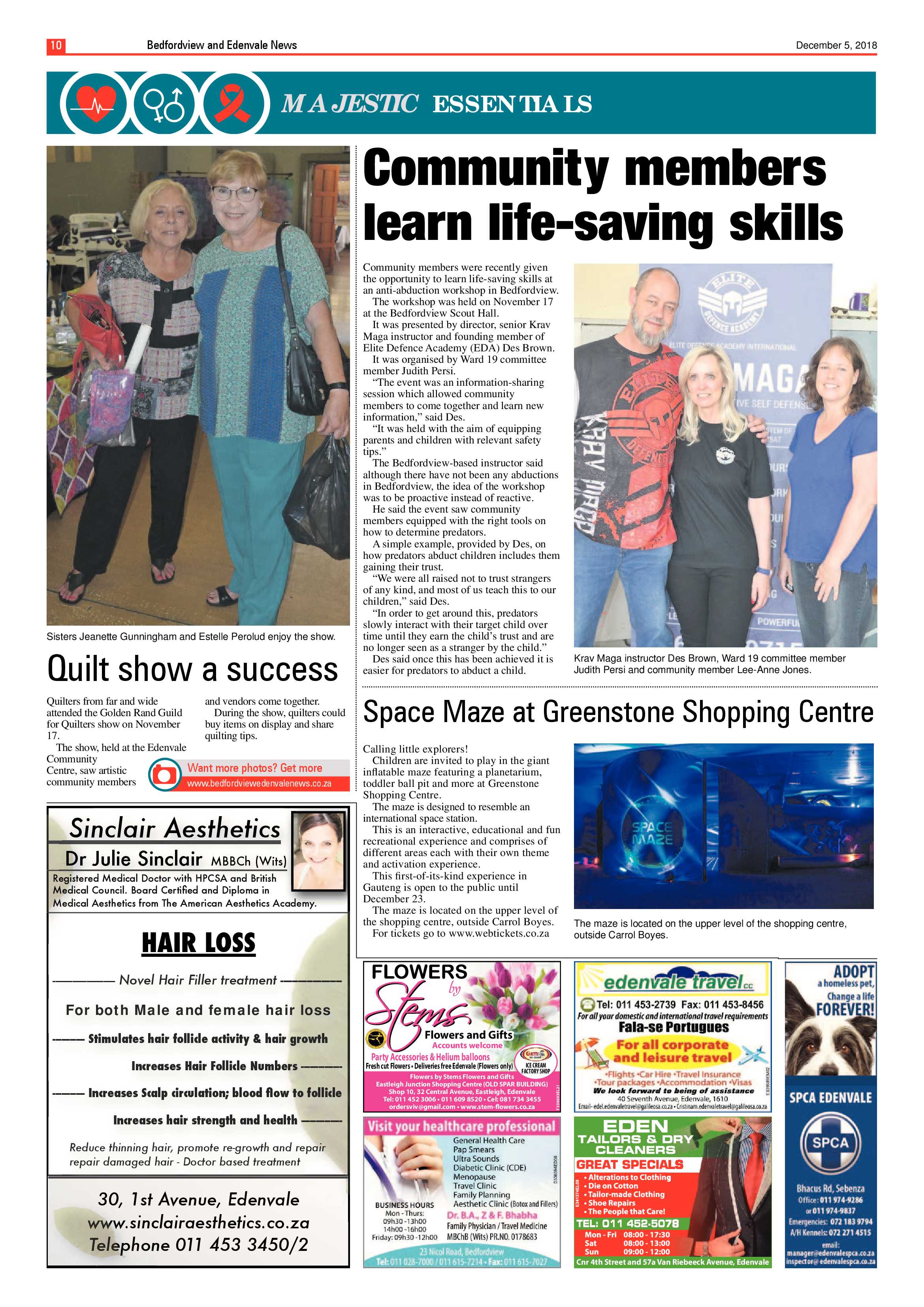 Bedfordview and Edenvale News 05 December 2018 page 10