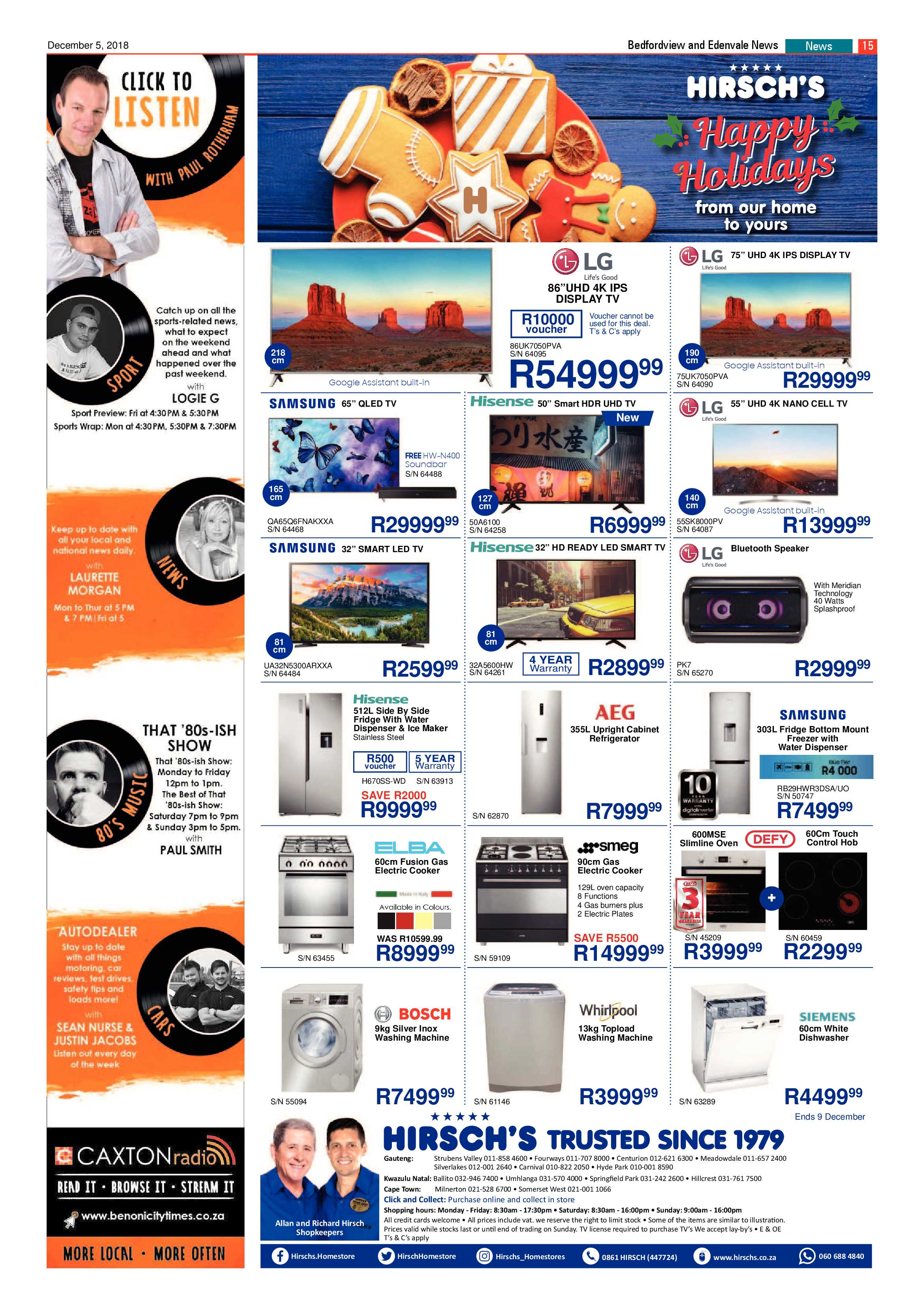 Bedfordview and Edenvale News 05 December 2018 page 15
