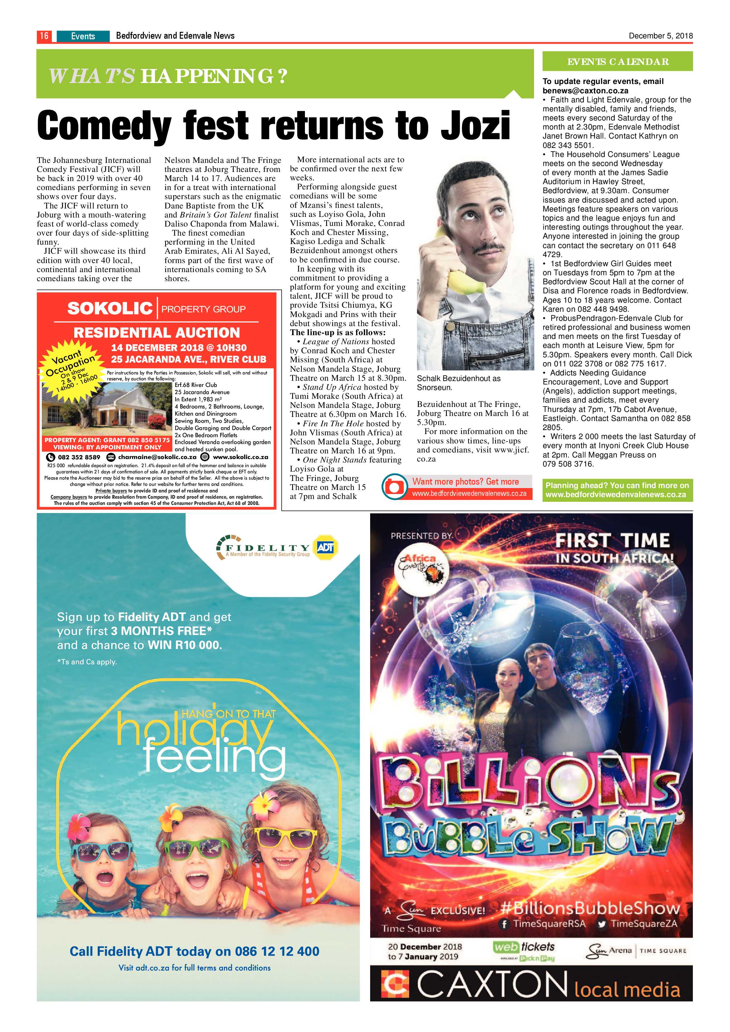 Bedfordview and Edenvale News 05 December 2018 page 16