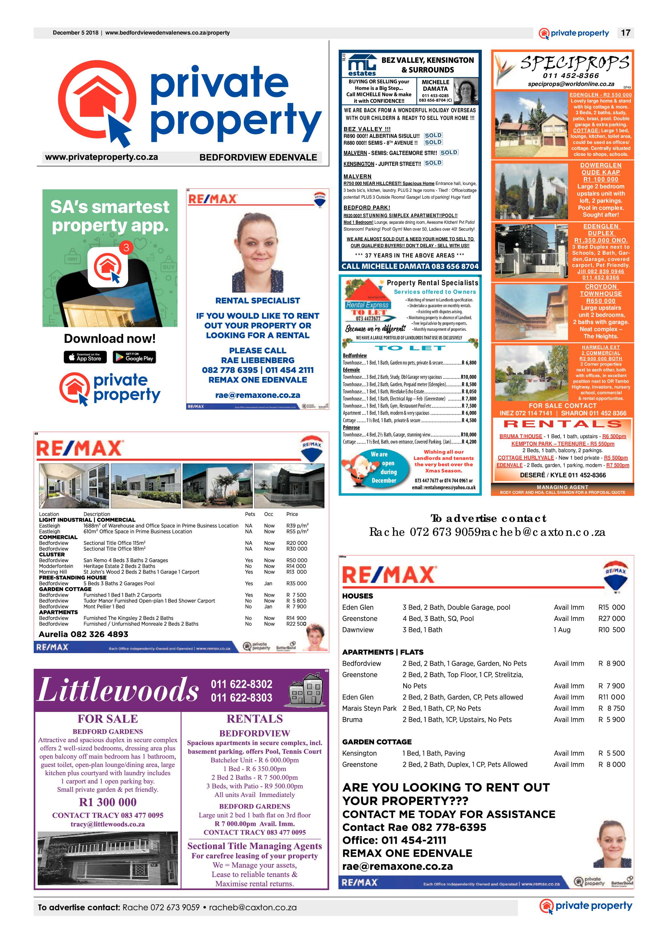Bedfordview and Edenvale News 05 December 2018 page 17
