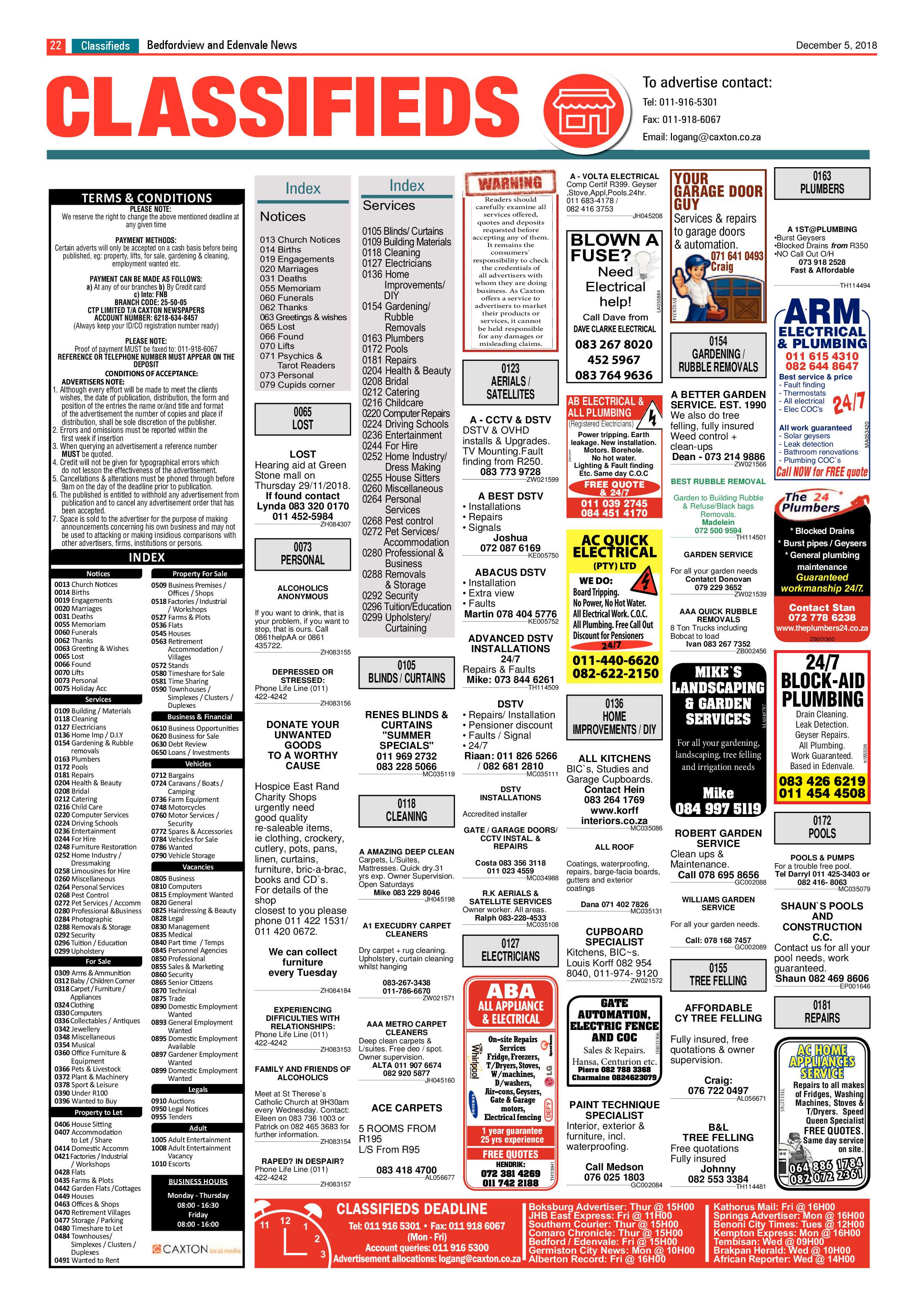 Bedfordview and Edenvale News 05 December 2018 page 22