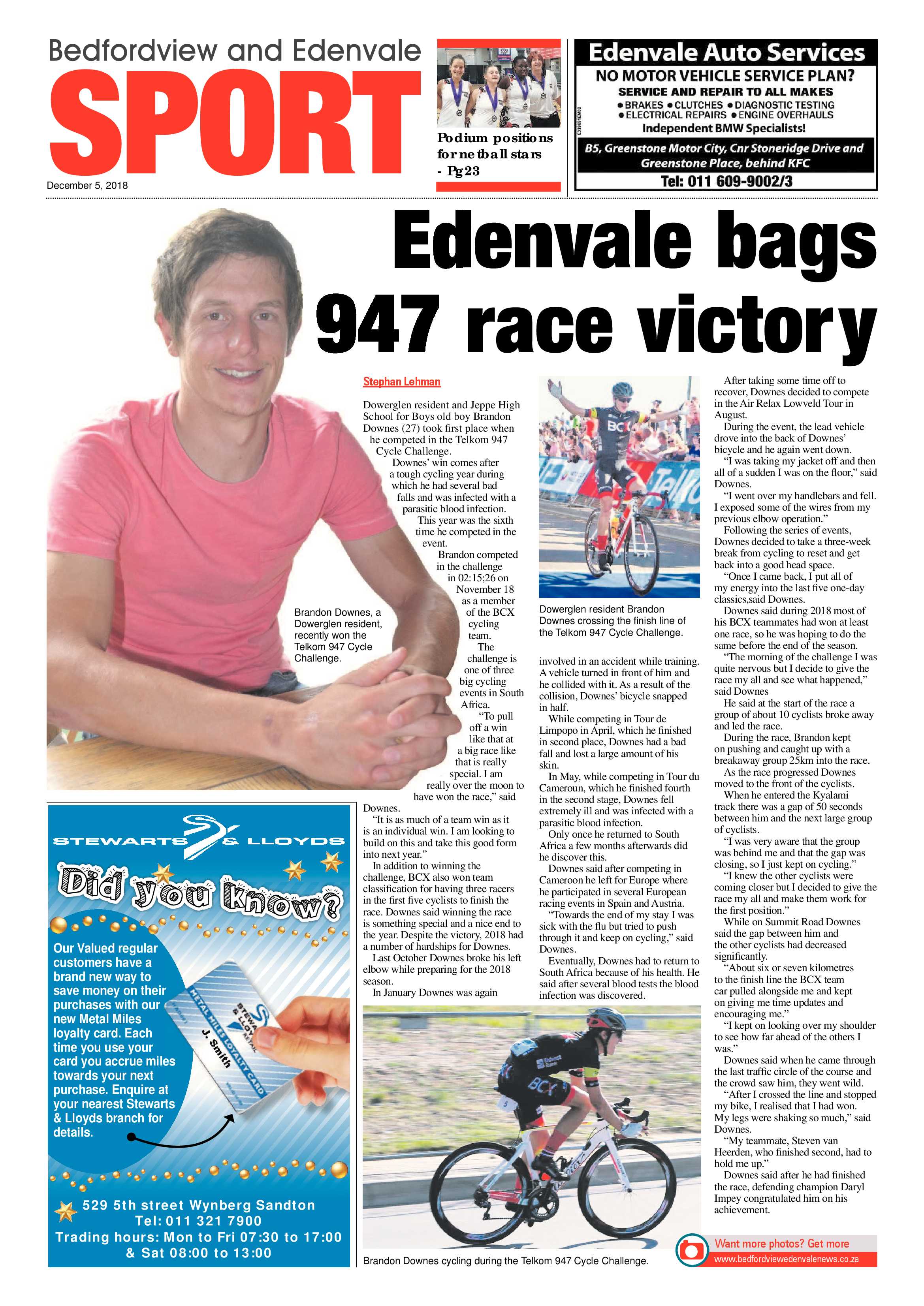 Bedfordview and Edenvale News 05 December 2018 page 28