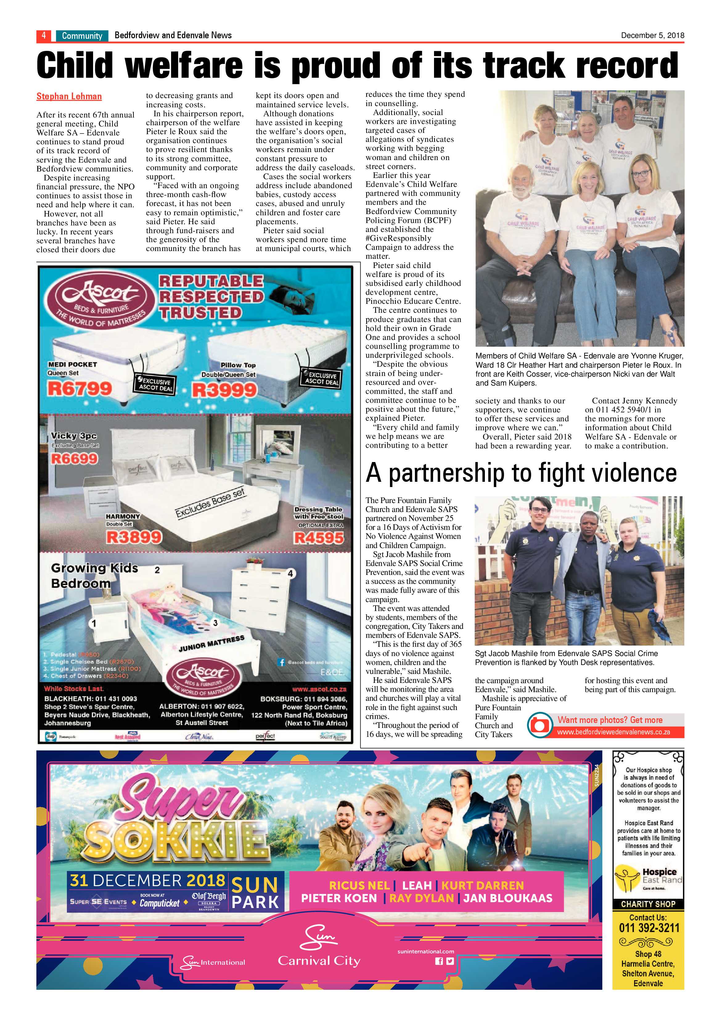 Bedfordview and Edenvale News 05 December 2018 page 4