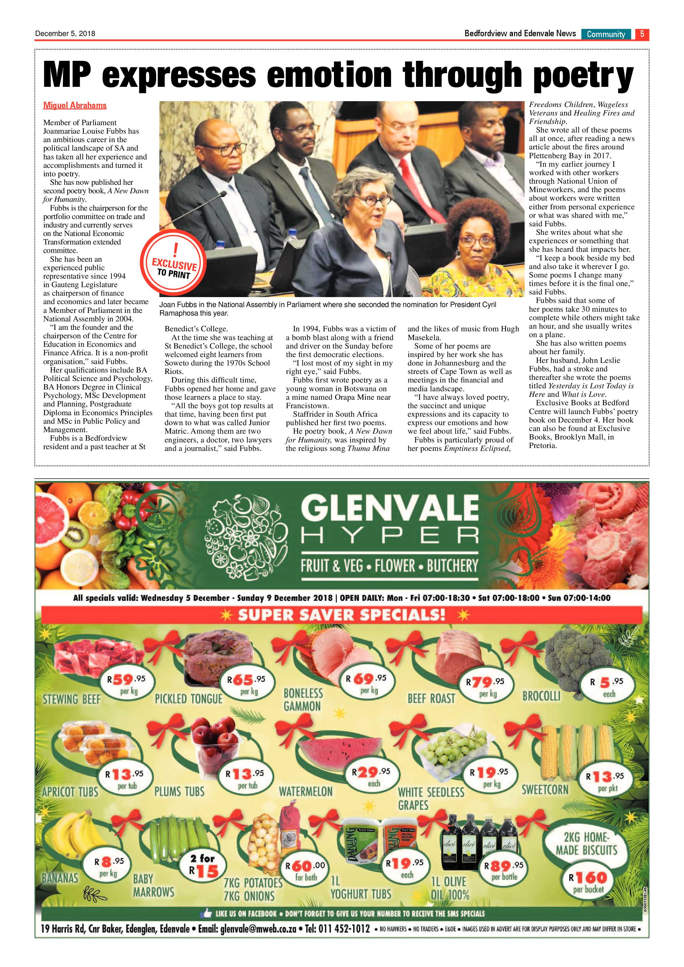 Bedfordview and Edenvale News 05 December 2018 page 5