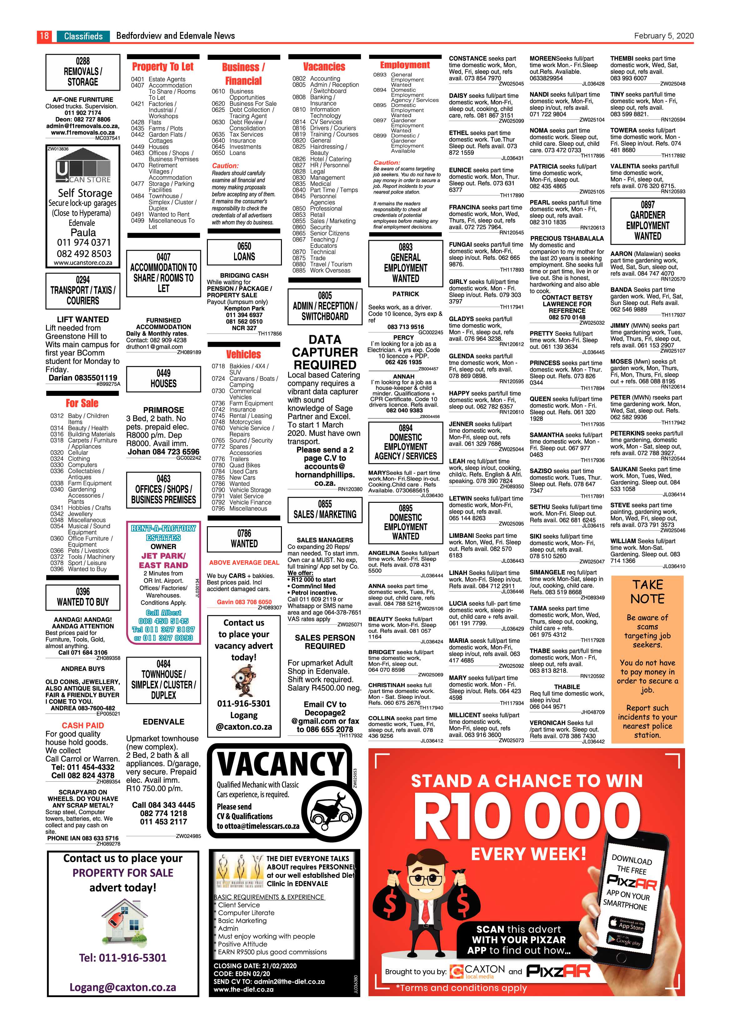 Bedfordview and Edenvale News 05 February 2020 page 18