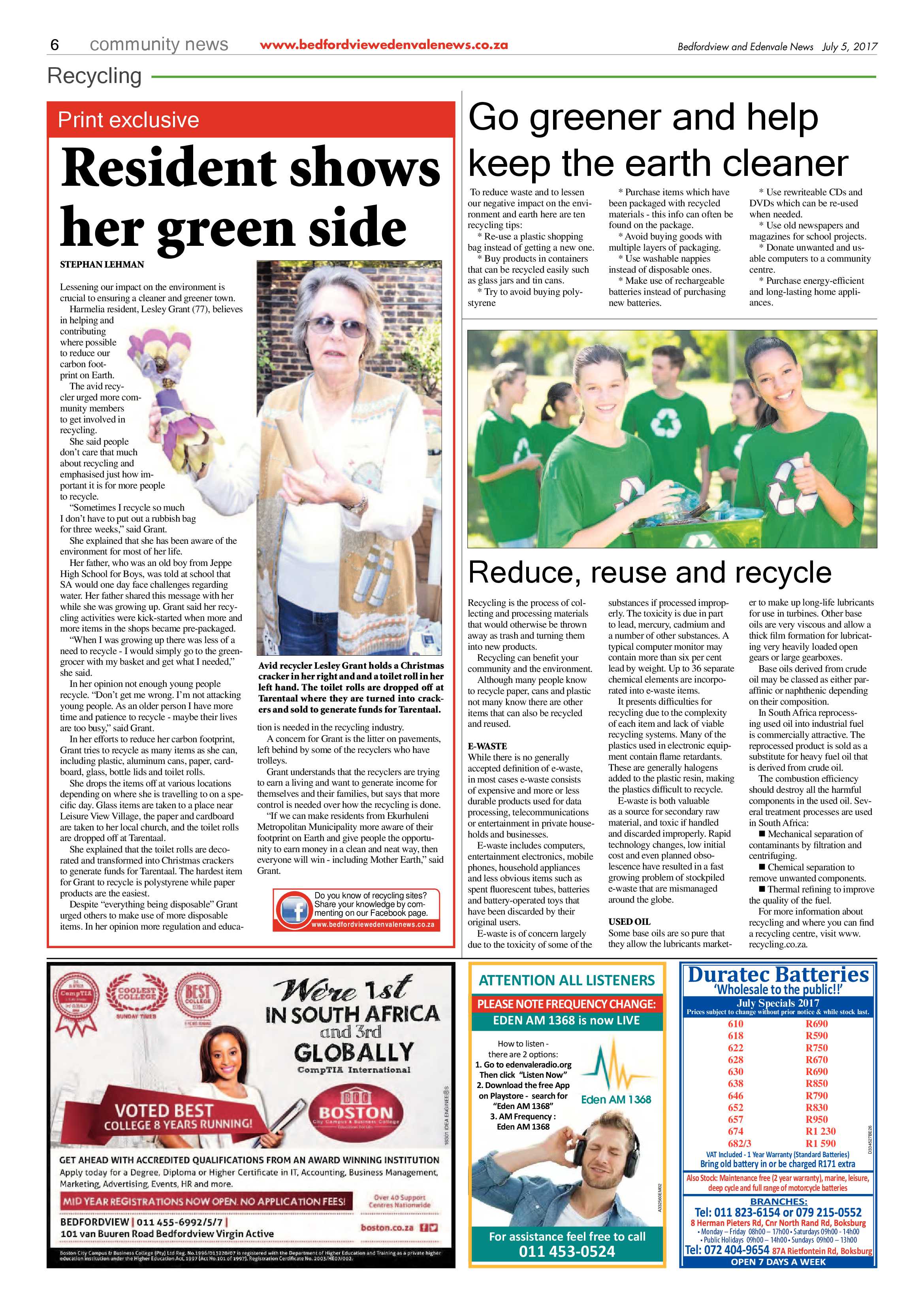 Bedfordview and Edenvale News 05 July 2017 page 6