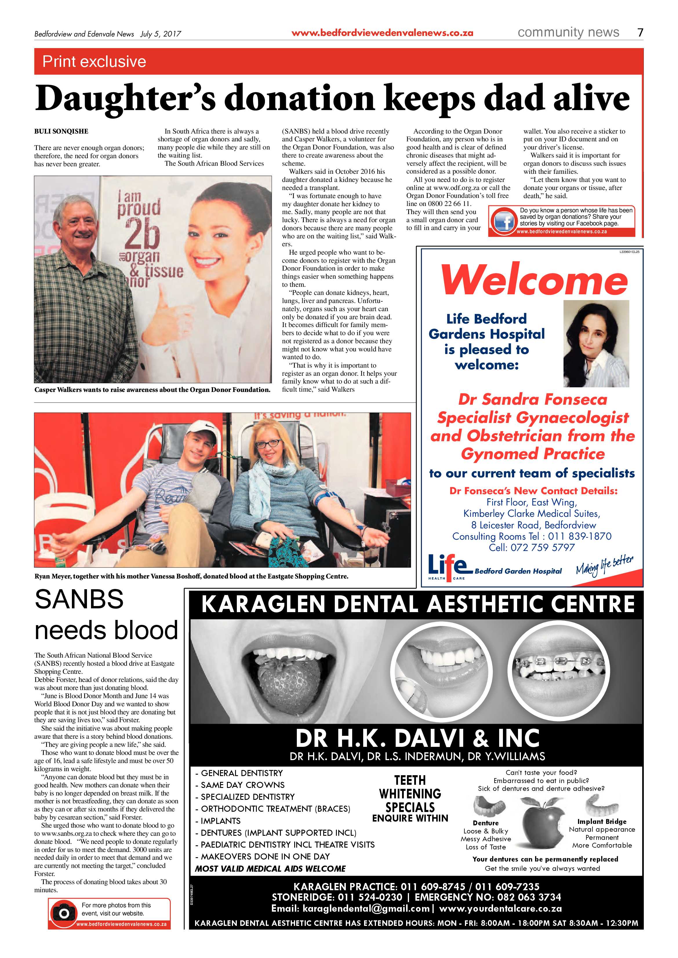 Bedfordview and Edenvale News 05 July 2017 page 7