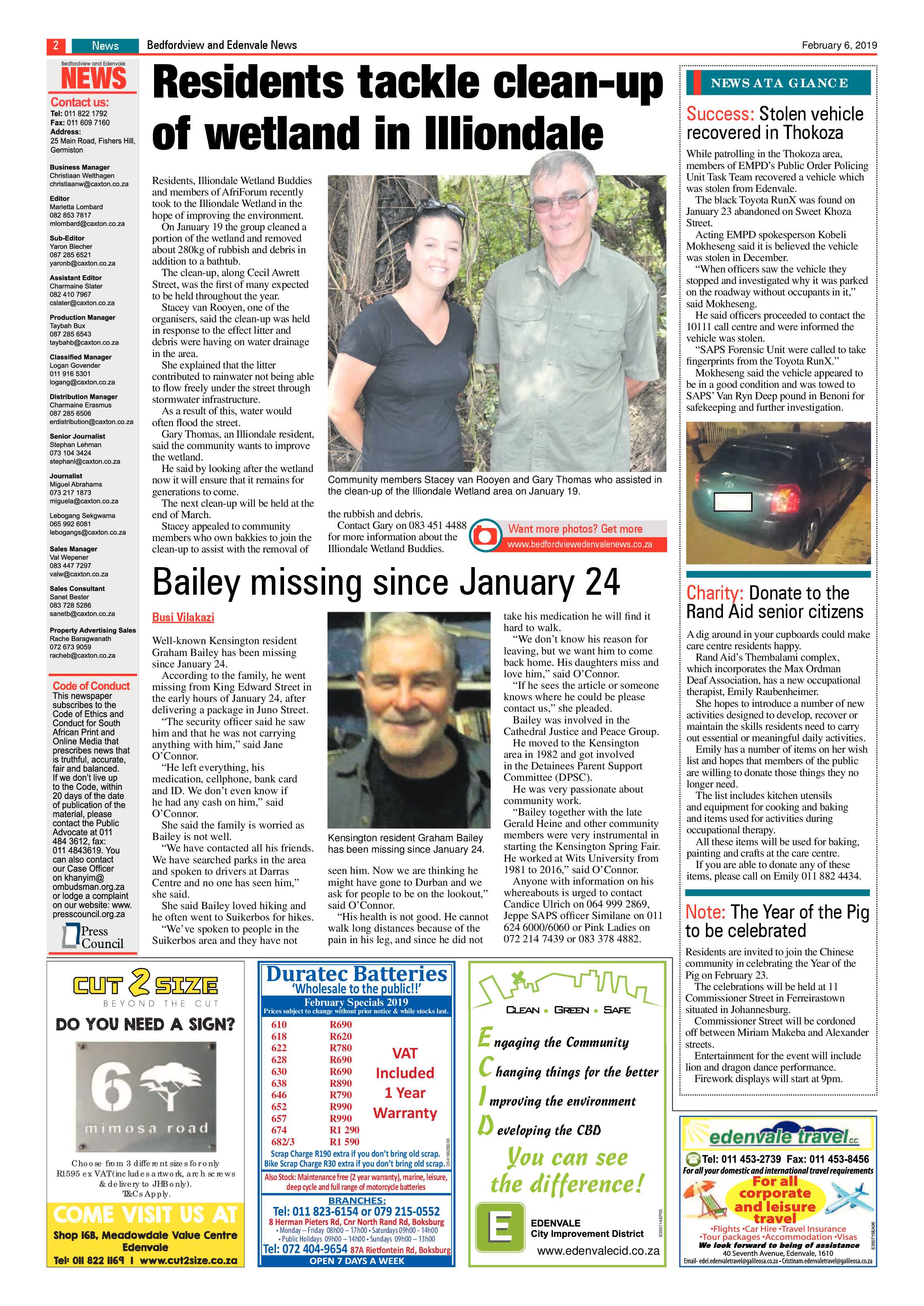 Bedfordview and Edenvale News 06 February 2019 page 2
