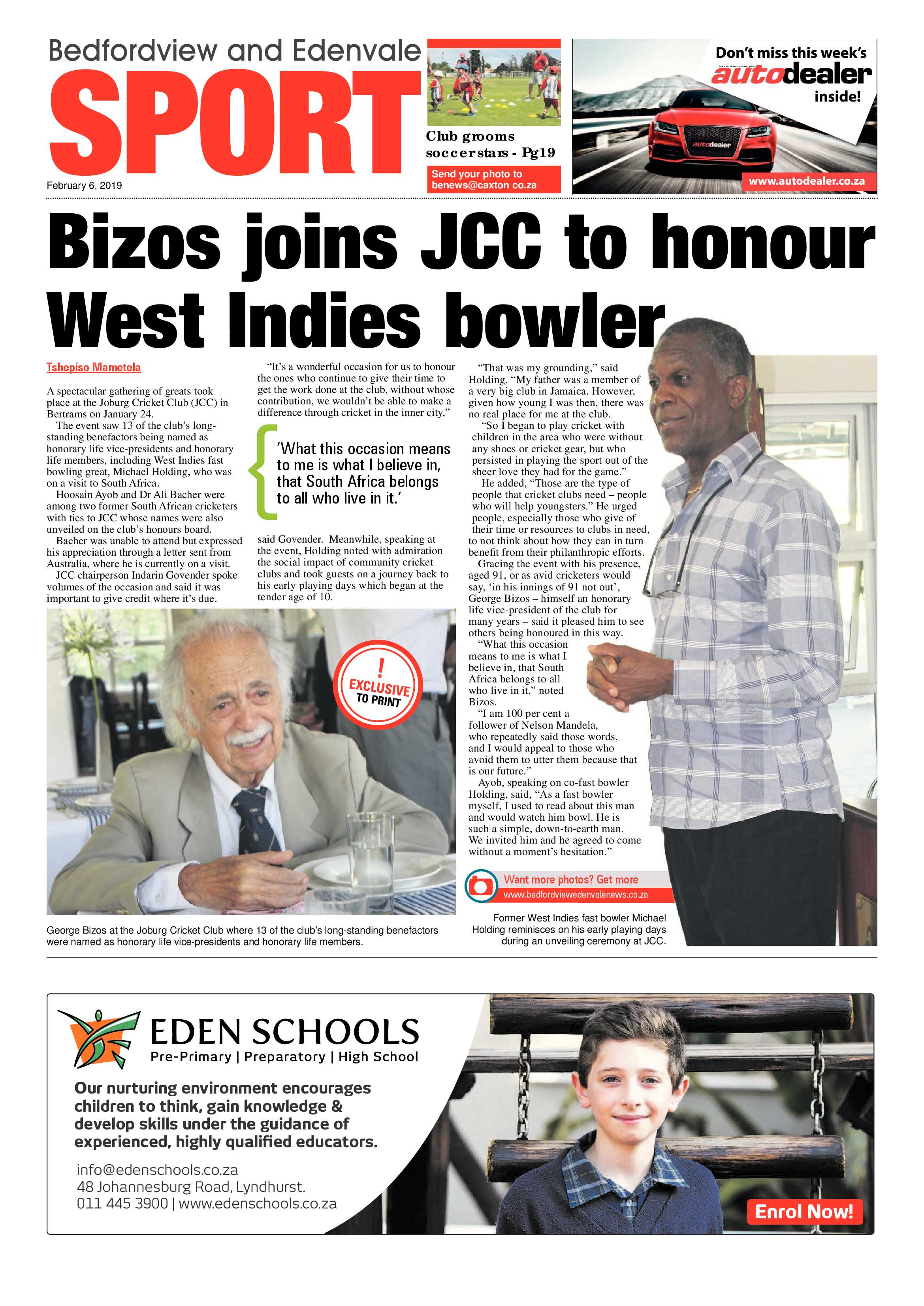 Bedfordview and Edenvale News 06 February 2019 page 20