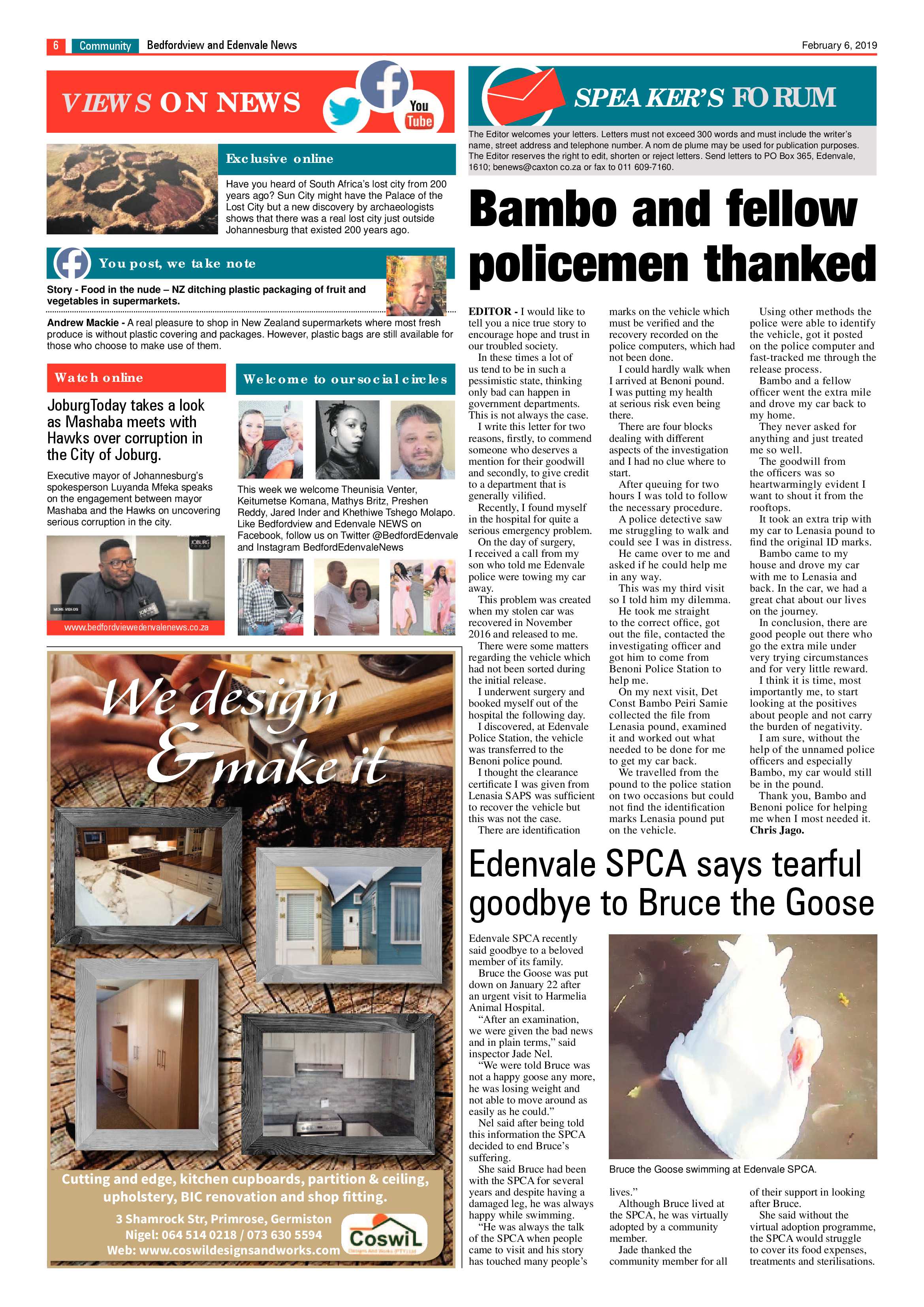 Bedfordview and Edenvale News 06 February 2019 page 6