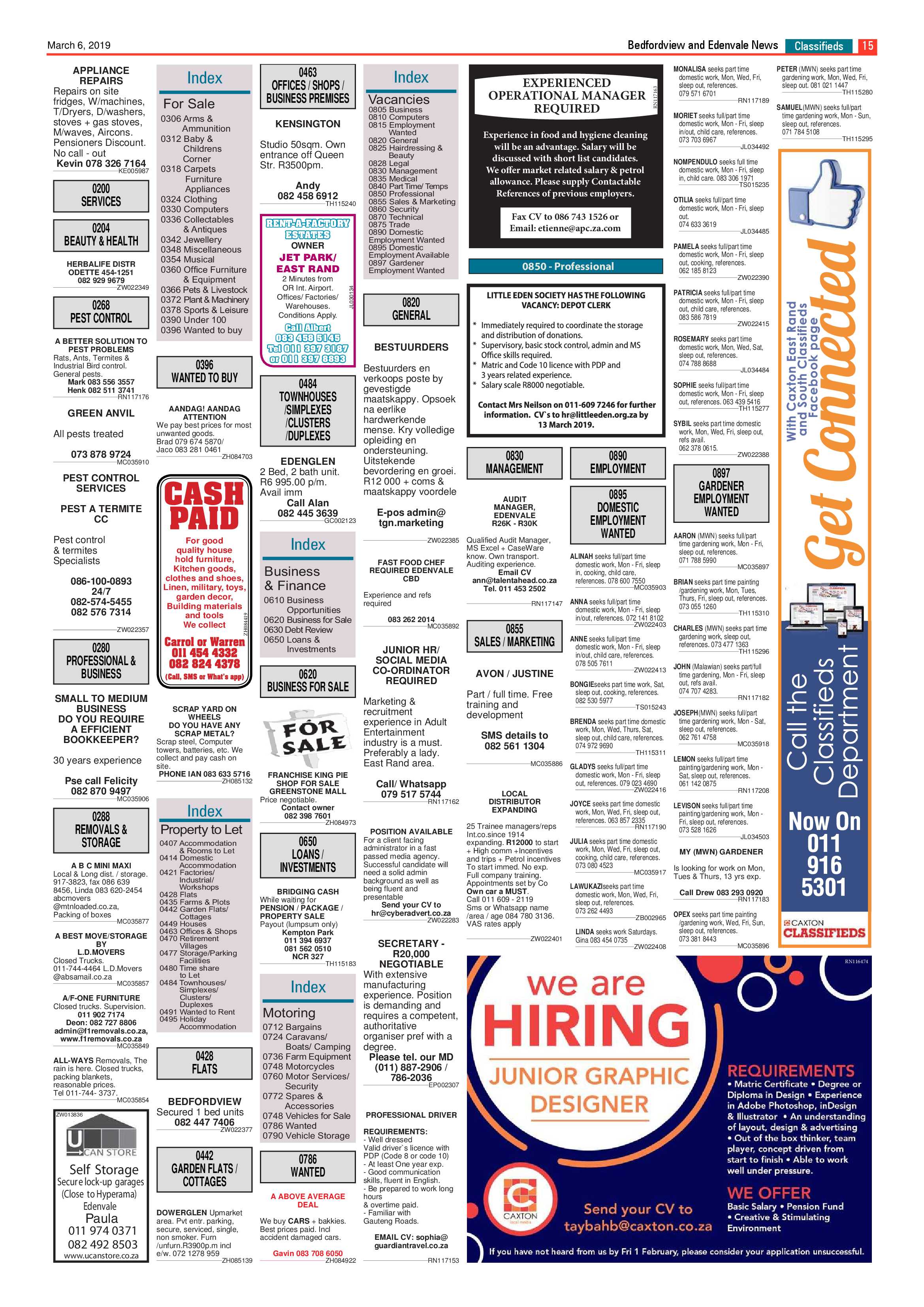 Bedfordview and Edenvale News 06 March 2019 page 15